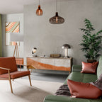 SANDHILLS SPLENDOUR TV-Lowboard mit 3 Türen in Eiche-Optik