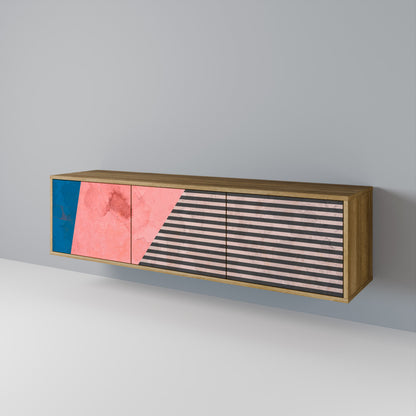 GLAMOROUS STRIPE 3-türiges TV-Lowboard
