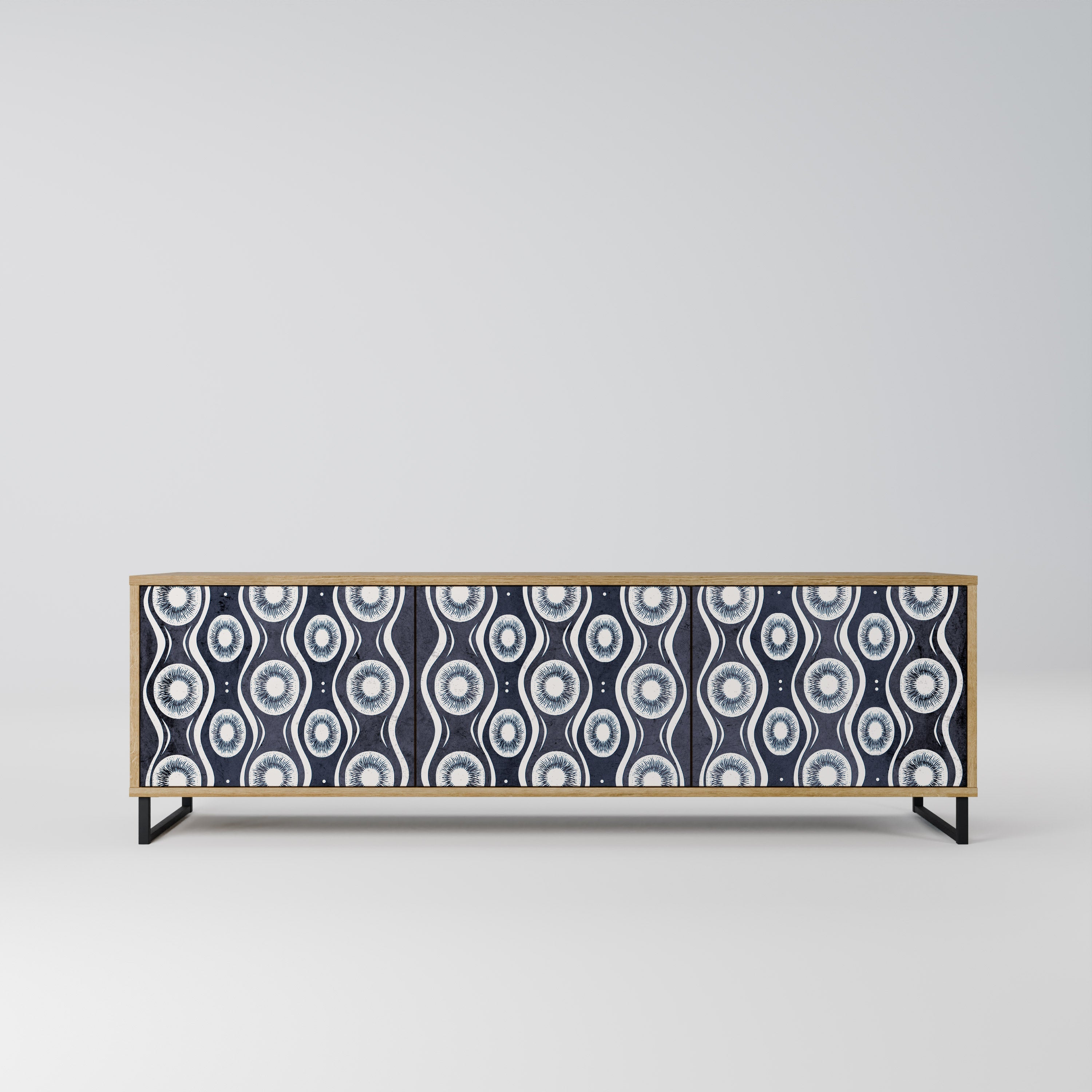 GRAPHITE EYES TV-Lowboard mit 3 Türen in Eiche-Optik