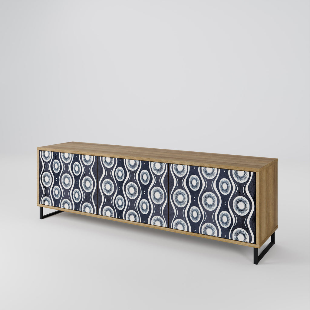 GRAPHITE EYES TV-Lowboard mit 3 Türen in Eiche-Optik