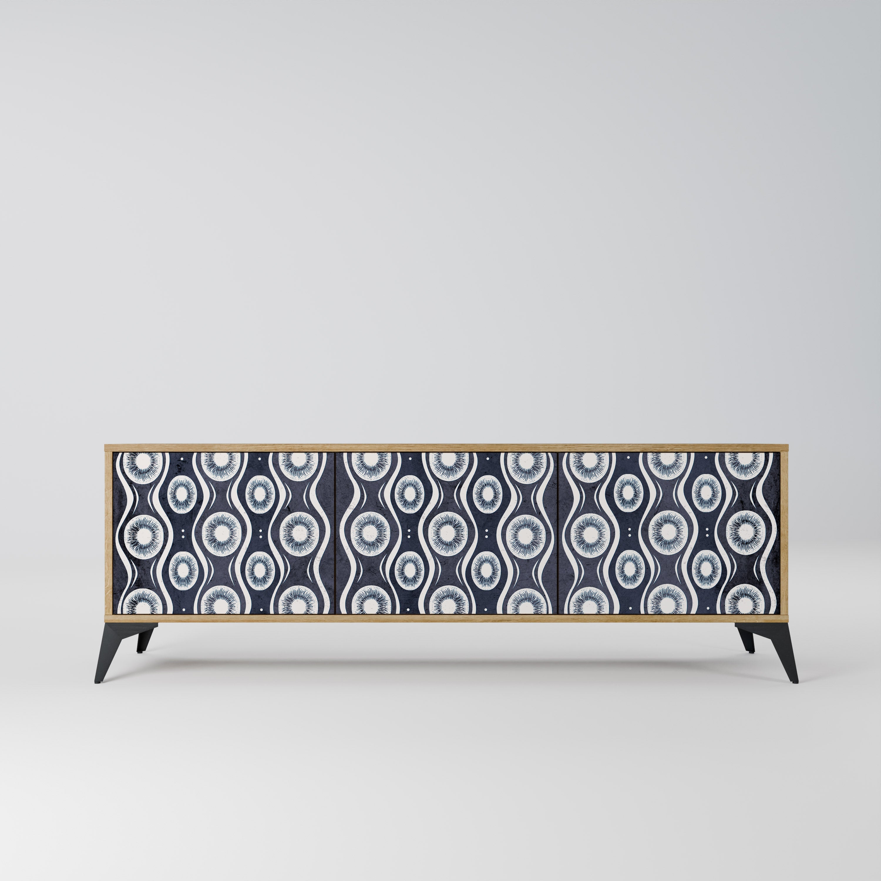 GRAPHITE EYES TV-Lowboard mit 3 Türen in Eiche-Optik