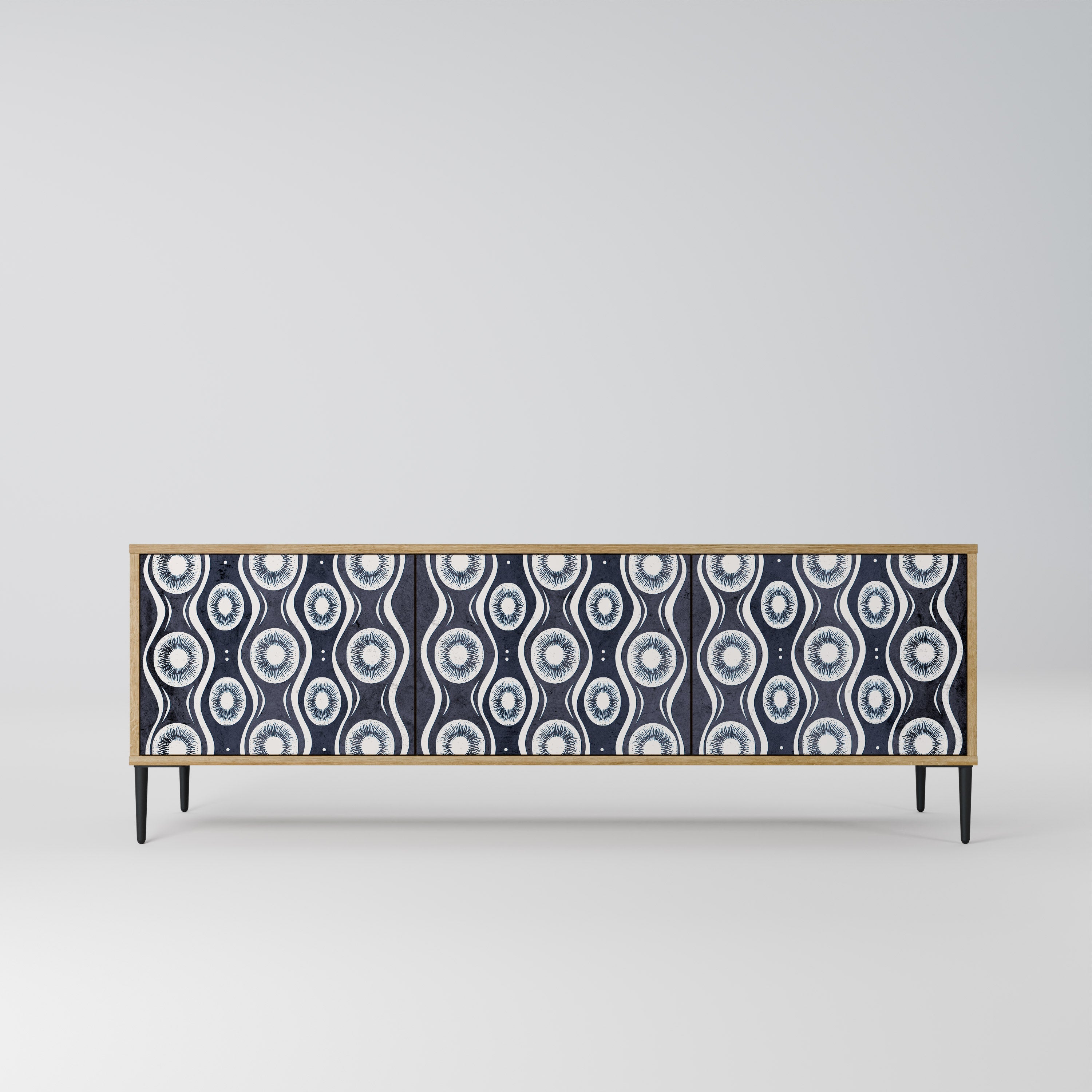 GRAPHITE EYES TV-Lowboard mit 3 Türen in Eiche-Optik