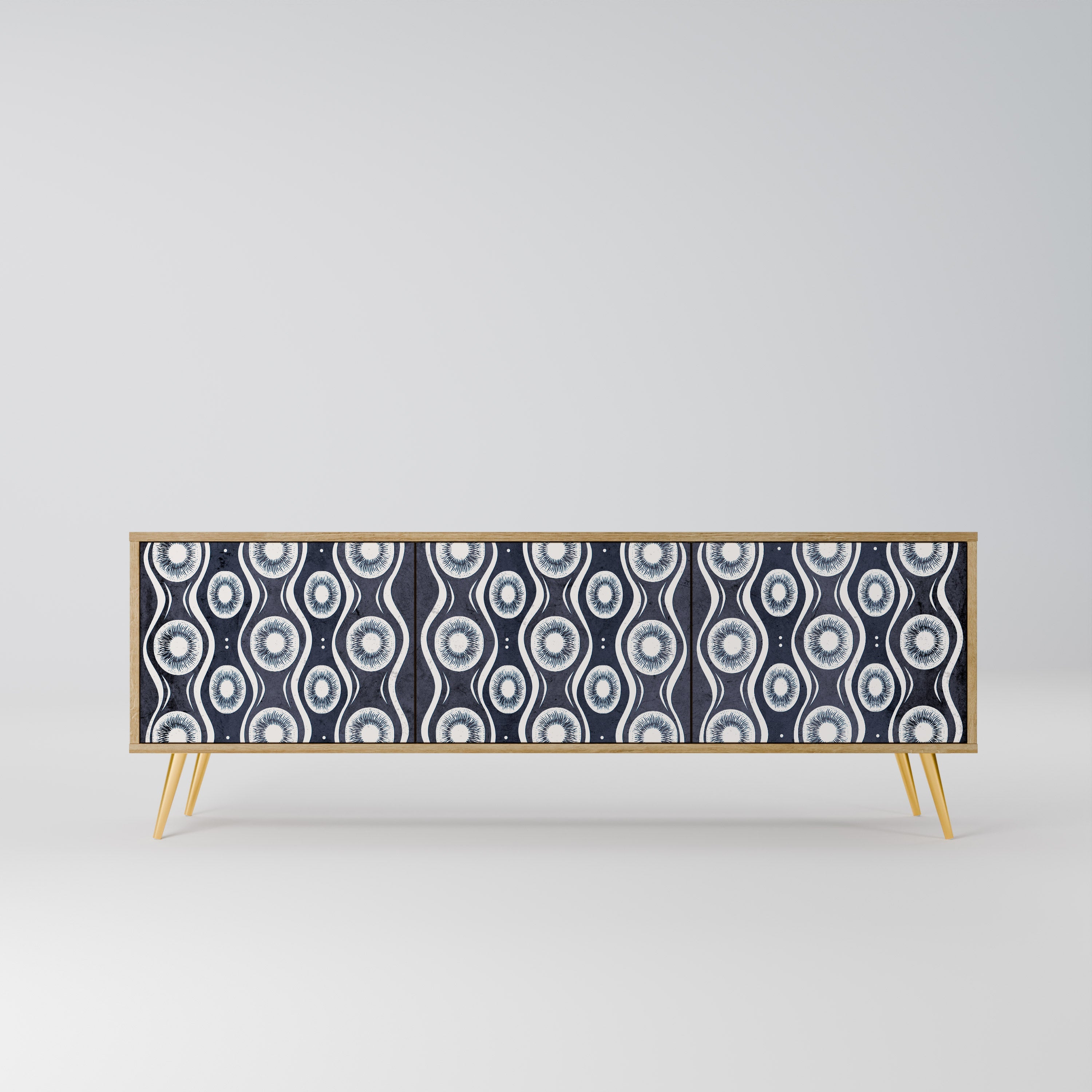 GRAPHITE EYES TV-Lowboard mit 3 Türen in Eiche-Optik