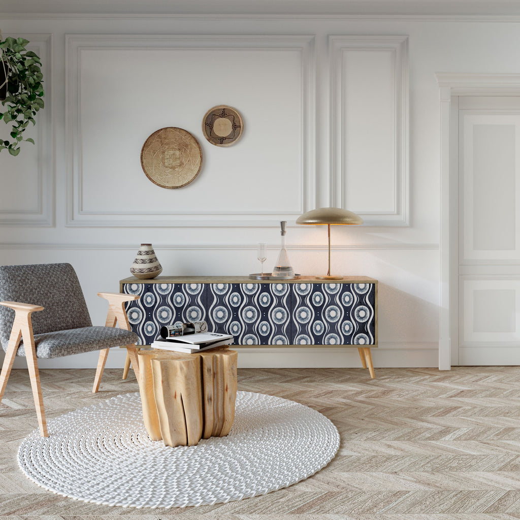 GRAPHITE EYES TV-Lowboard mit 3 Türen in Eiche-Optik