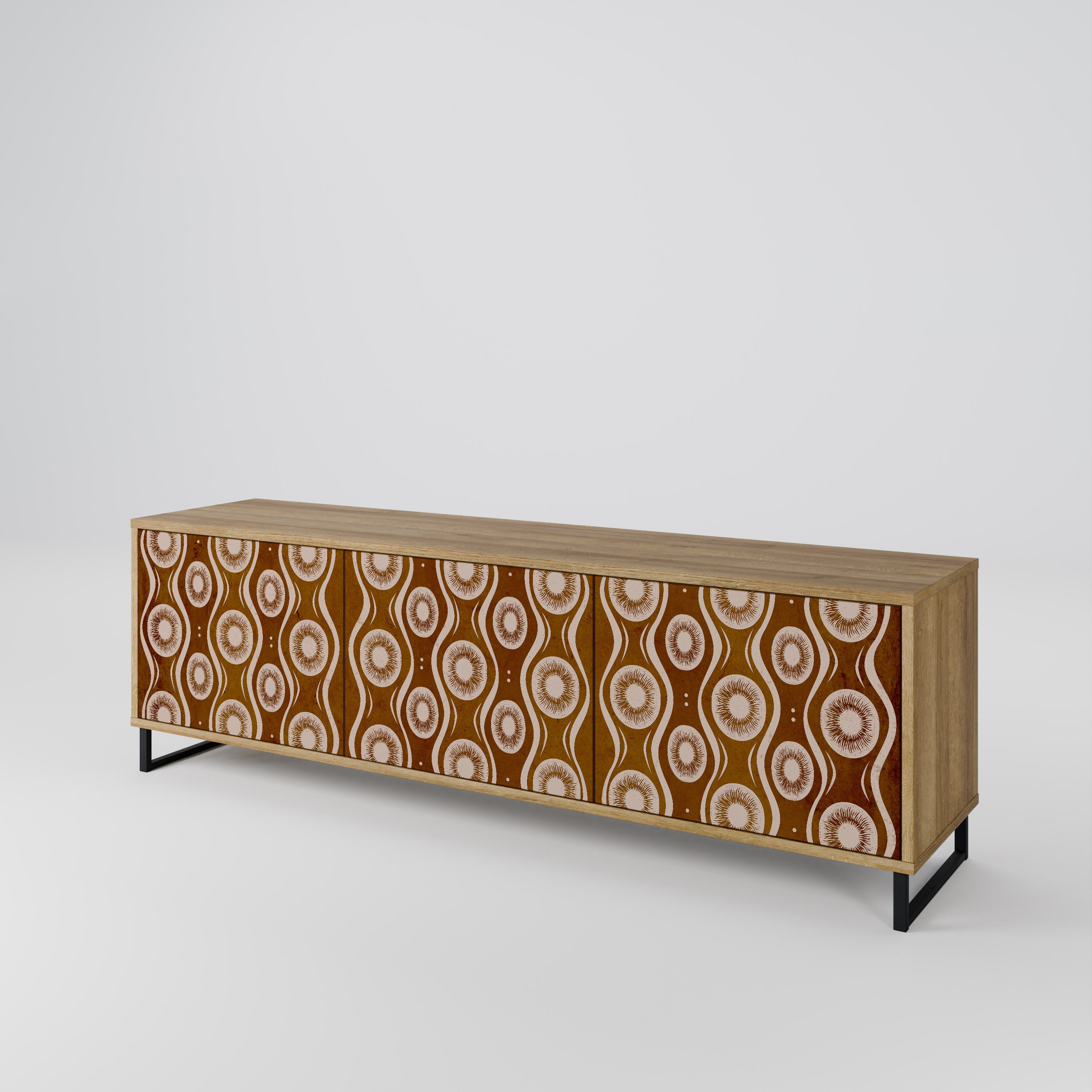 BROWN EYES TV-Lowboard mit 3 Türen in Eiche-Optik