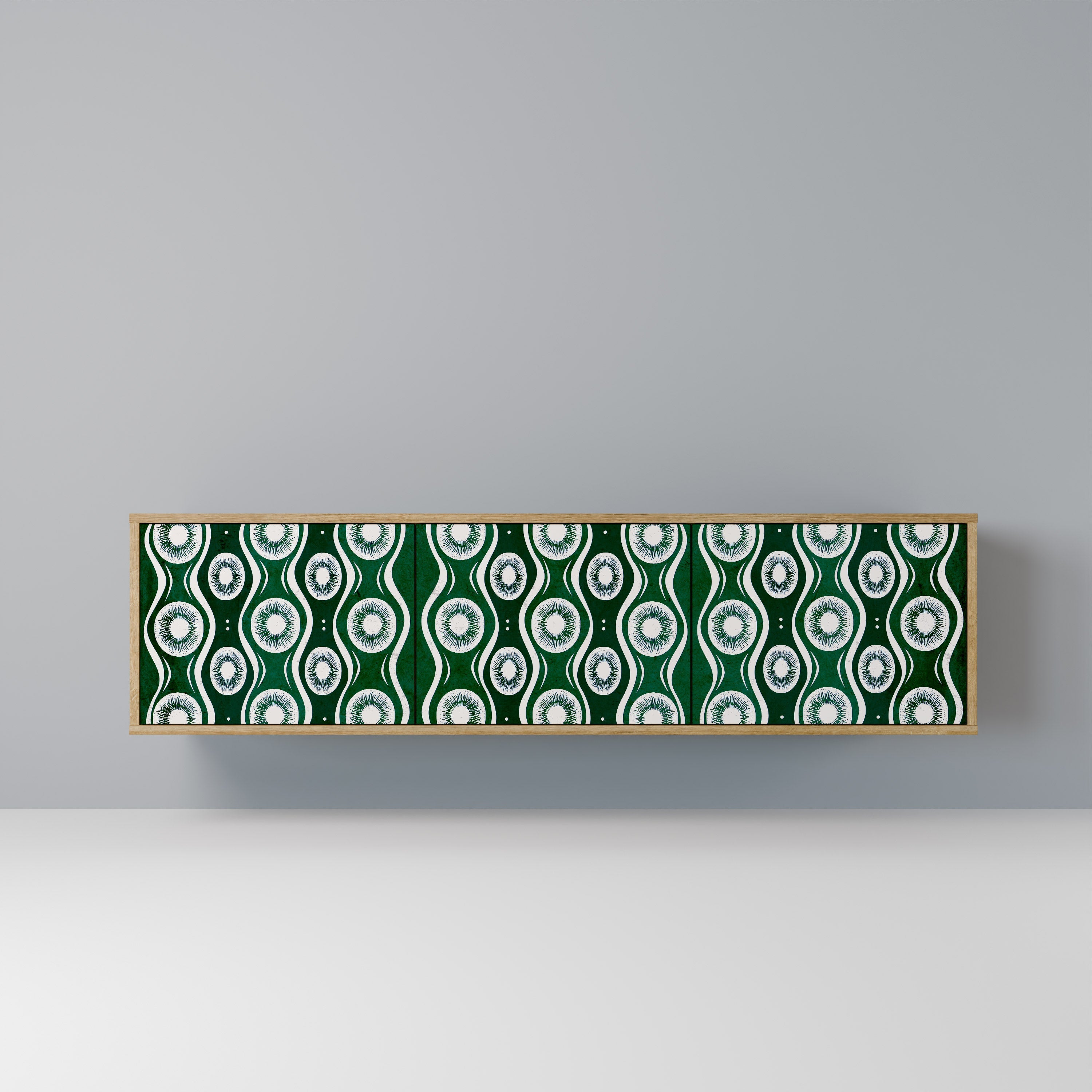 GREEN EYES TV-Lowboard mit 3 Türen in Eiche-Optik