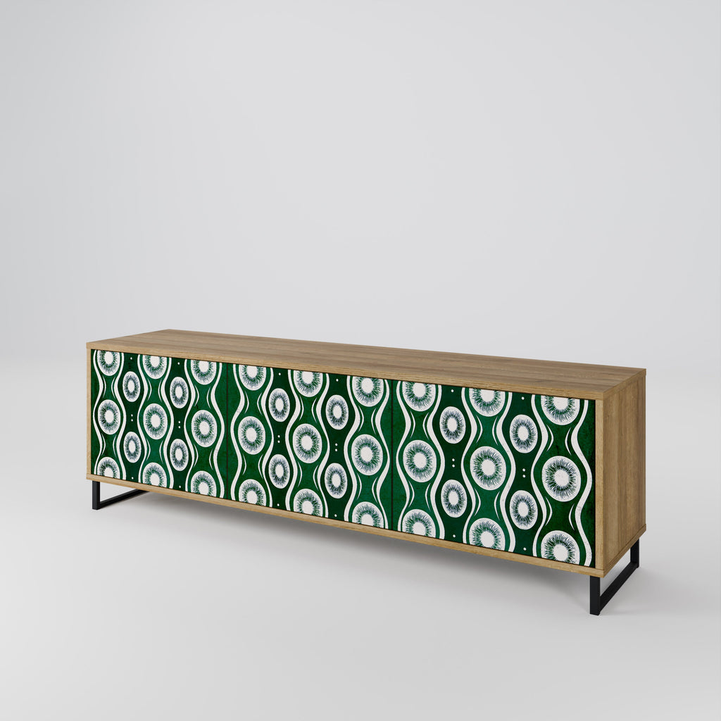 GREEN EYES TV-Lowboard mit 3 Türen in Eiche-Optik