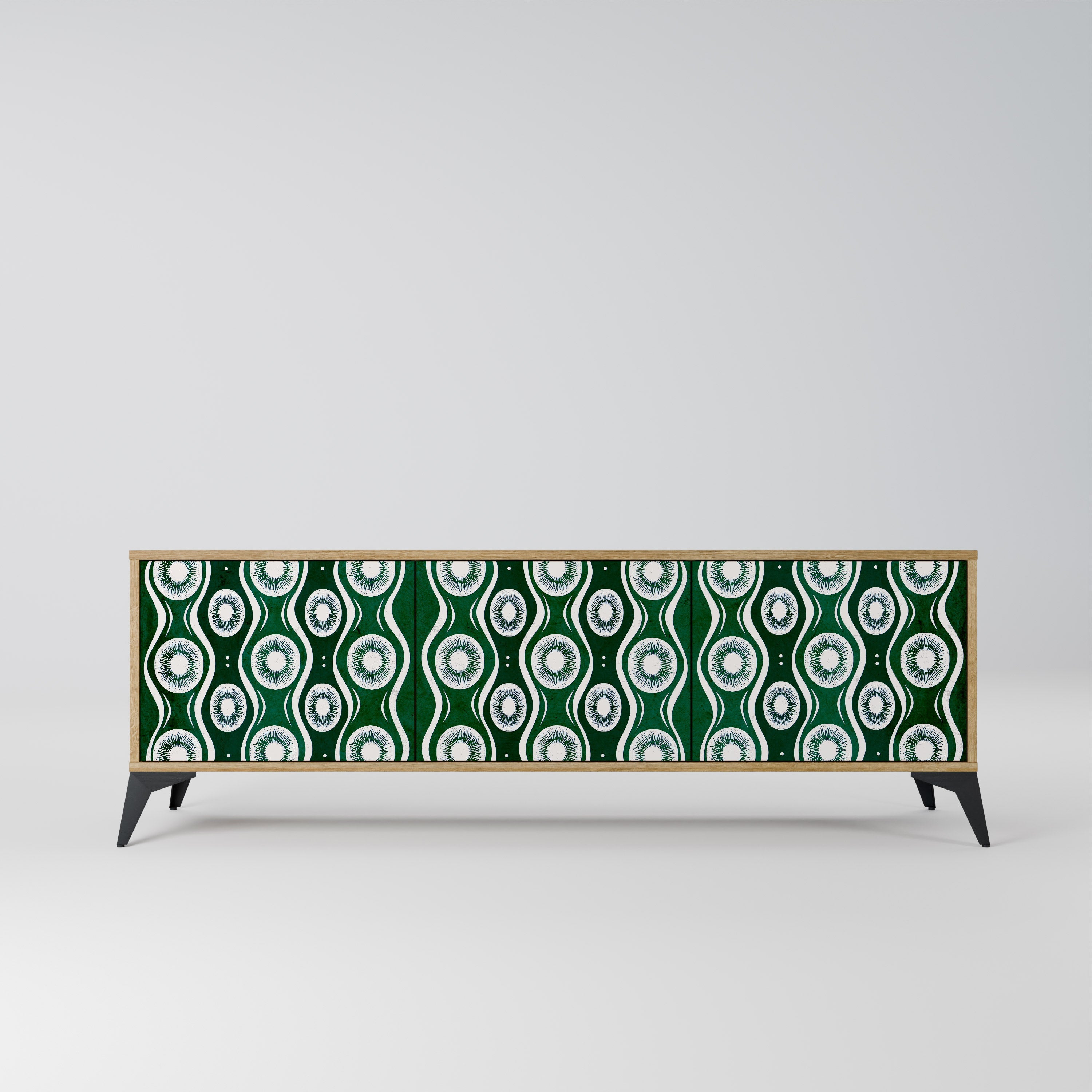 GREEN EYES TV-Lowboard mit 3 Türen in Eiche-Optik