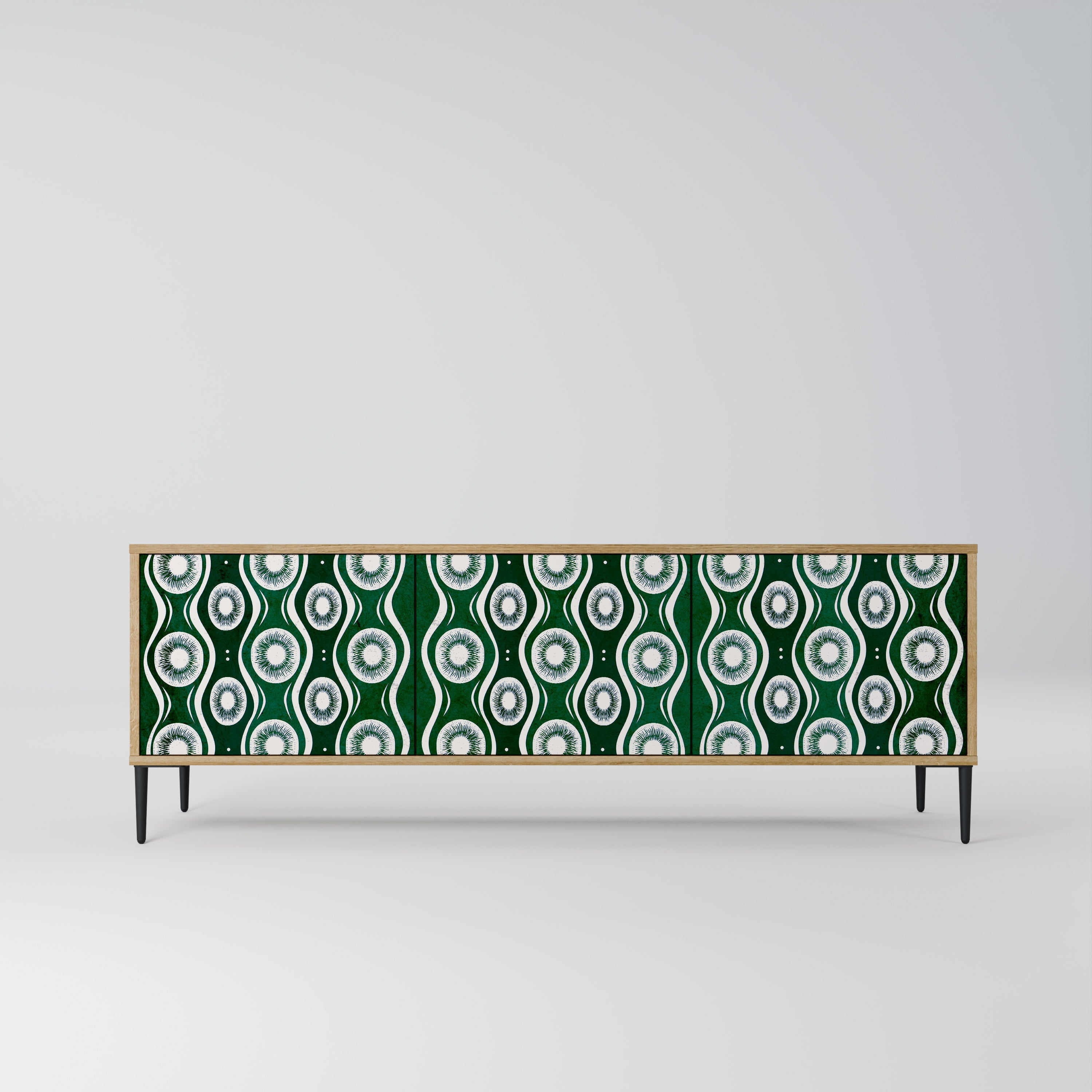 GREEN EYES TV-Lowboard mit 3 Türen in Eiche-Optik