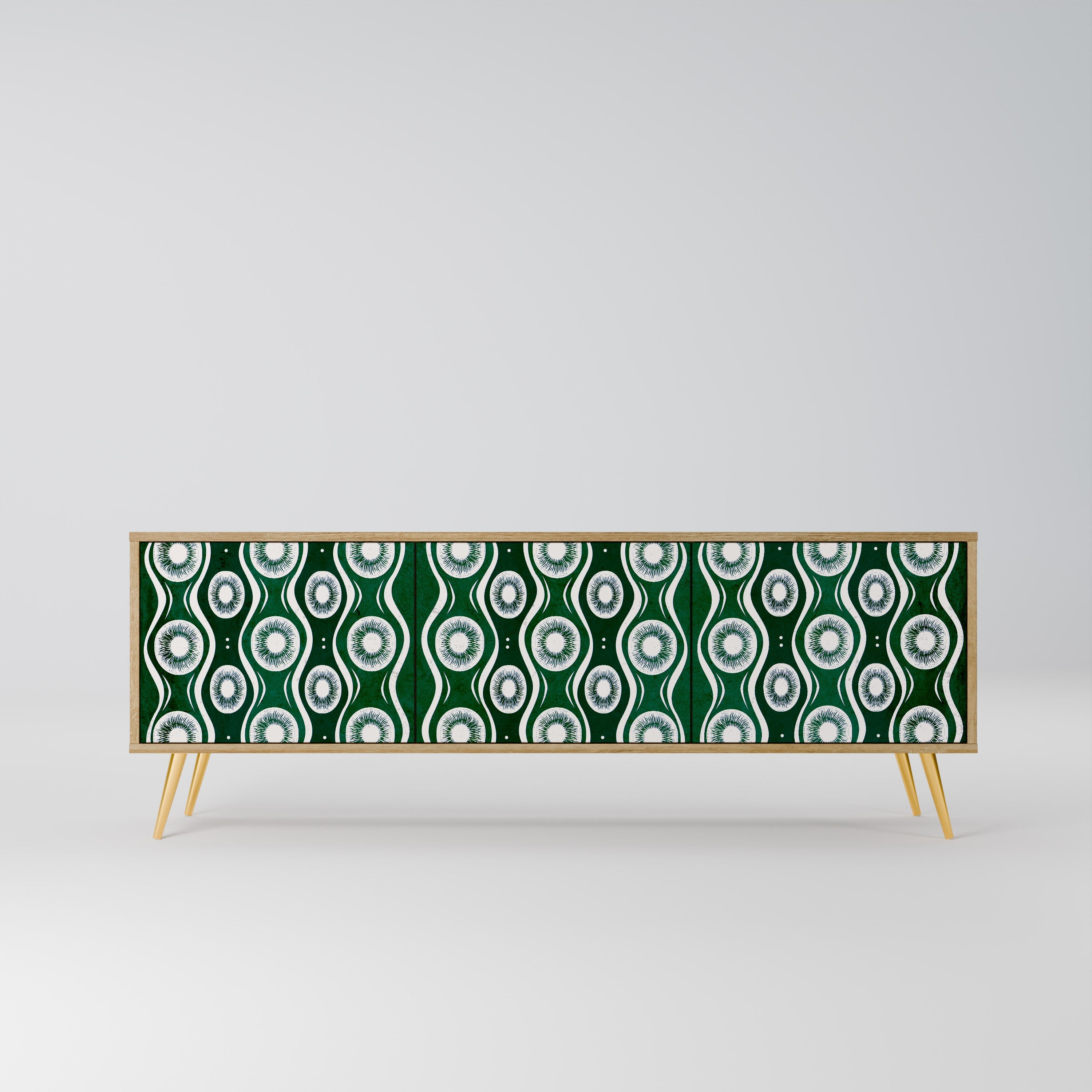 GREEN EYES TV-Lowboard mit 3 Türen in Eiche-Optik