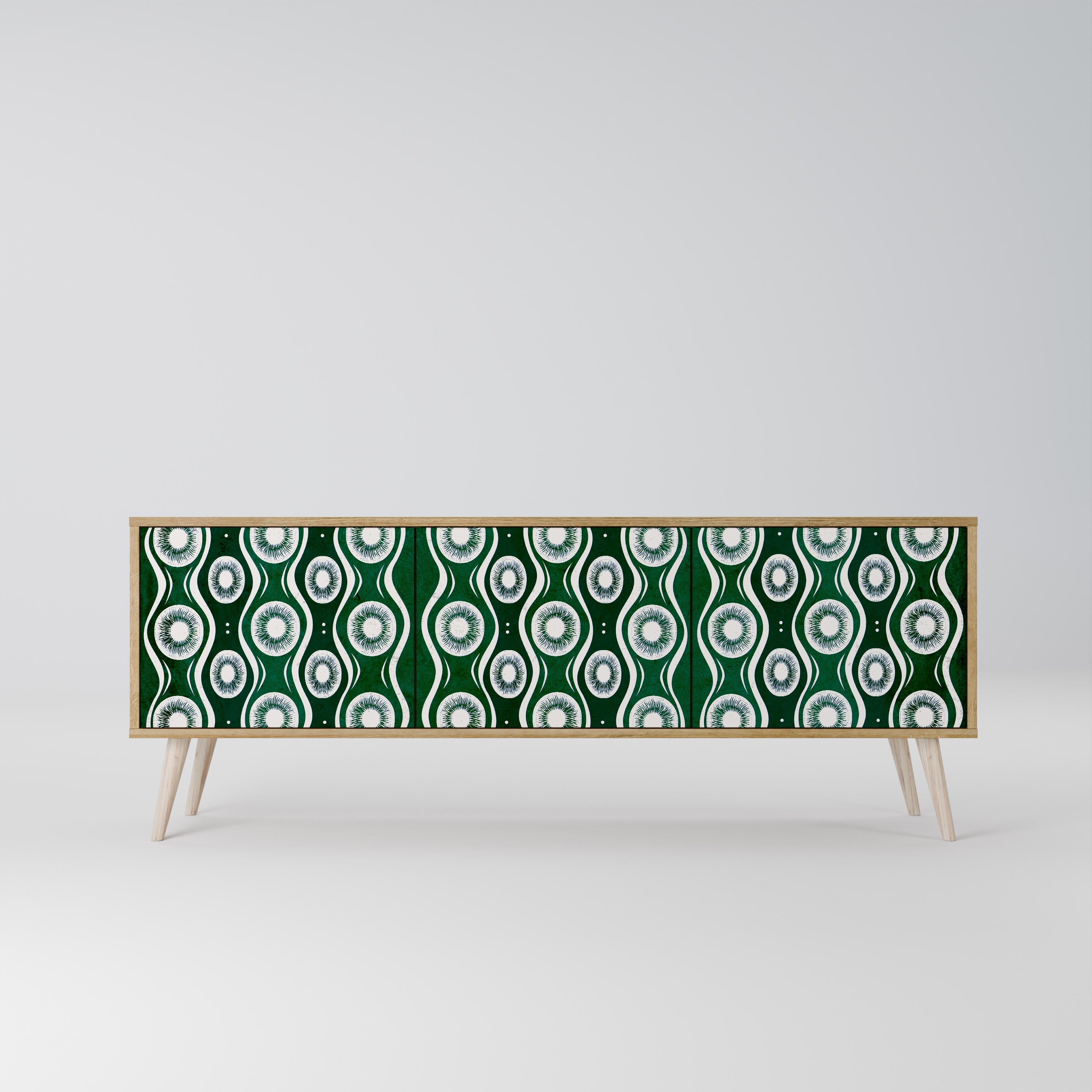 GREEN EYES TV-Lowboard mit 3 Türen in Eiche-Optik