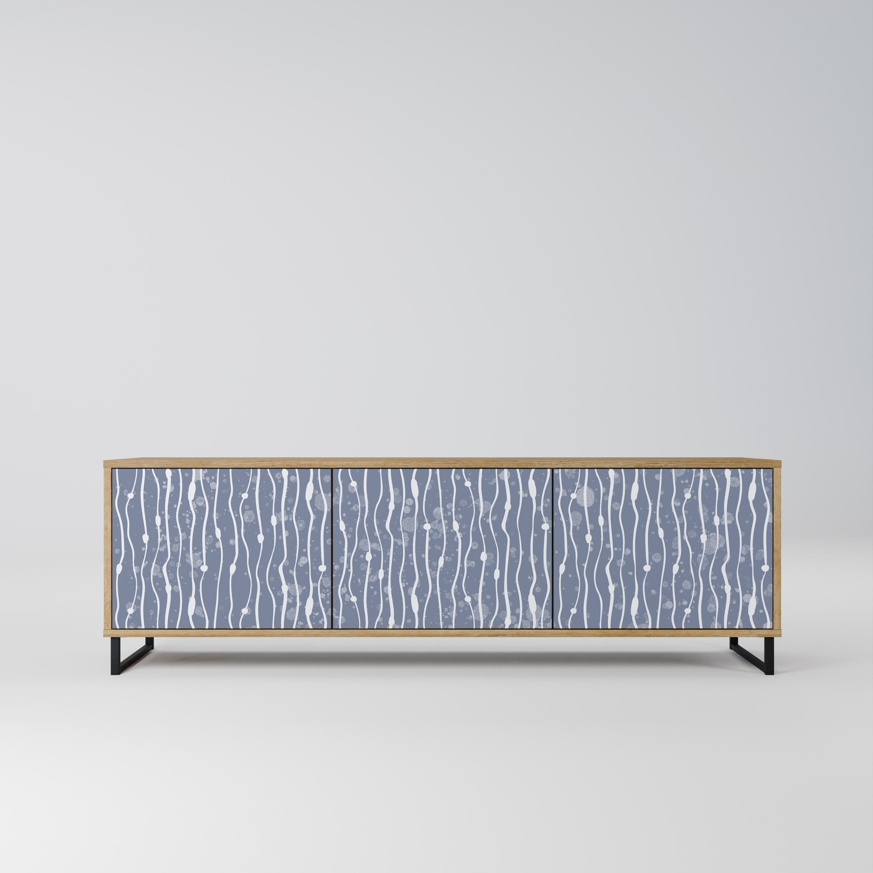 GRAPHITE RAIN TV-Lowboard mit 3 Türen in Eiche-Optik