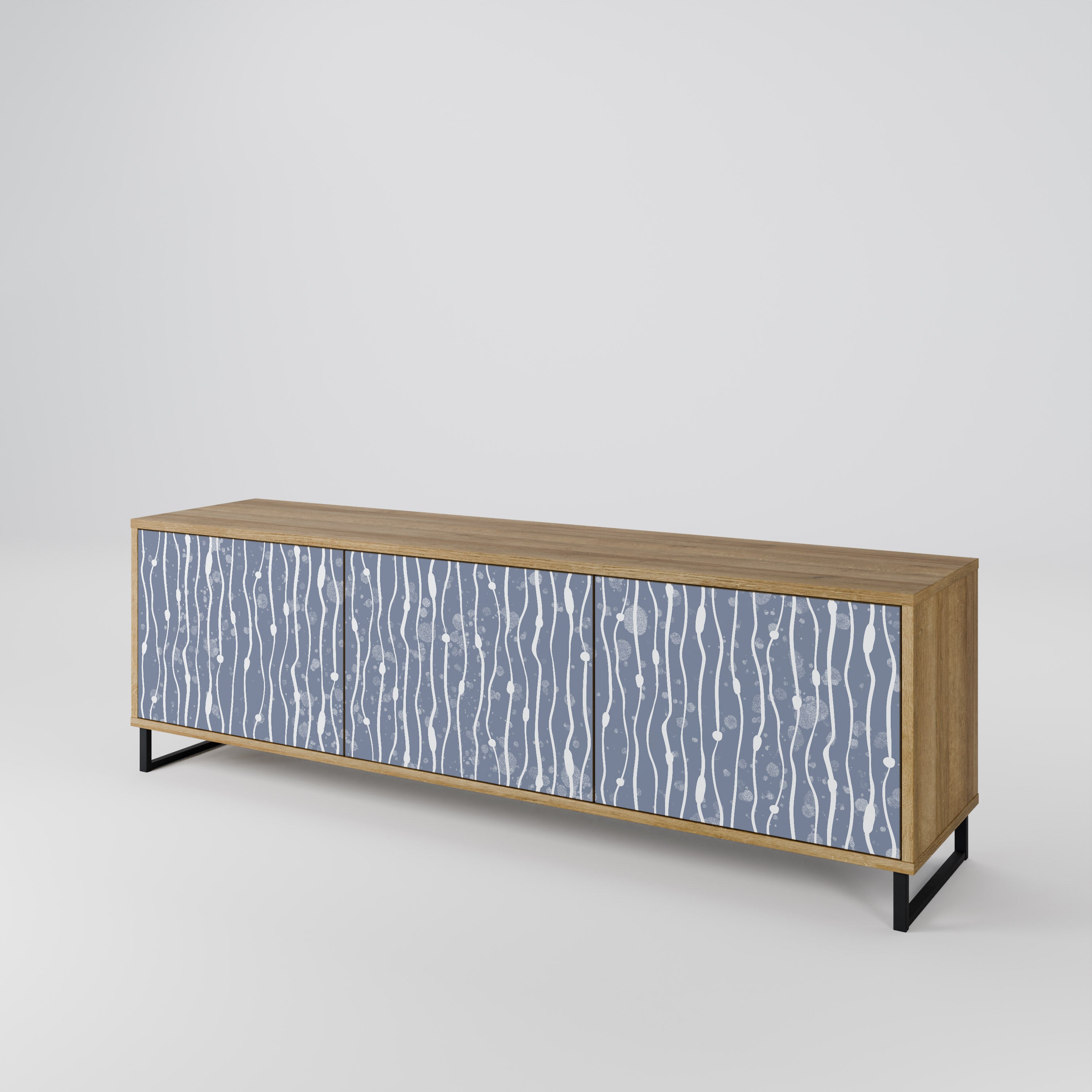 GRAPHITE RAIN 3-türiges TV-Lowboard