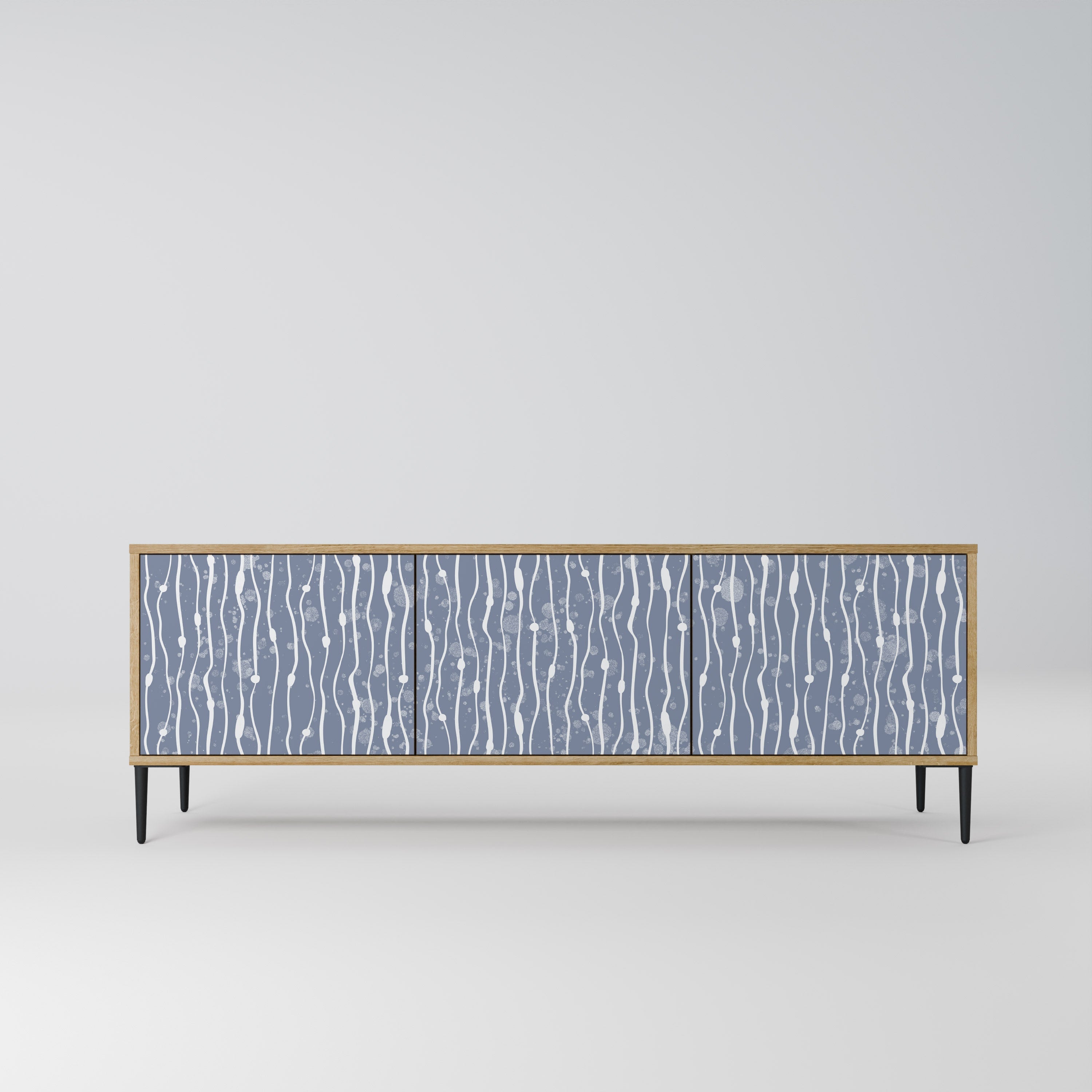 GRAPHITE RAIN TV-Lowboard mit 3 Türen in Eiche-Optik