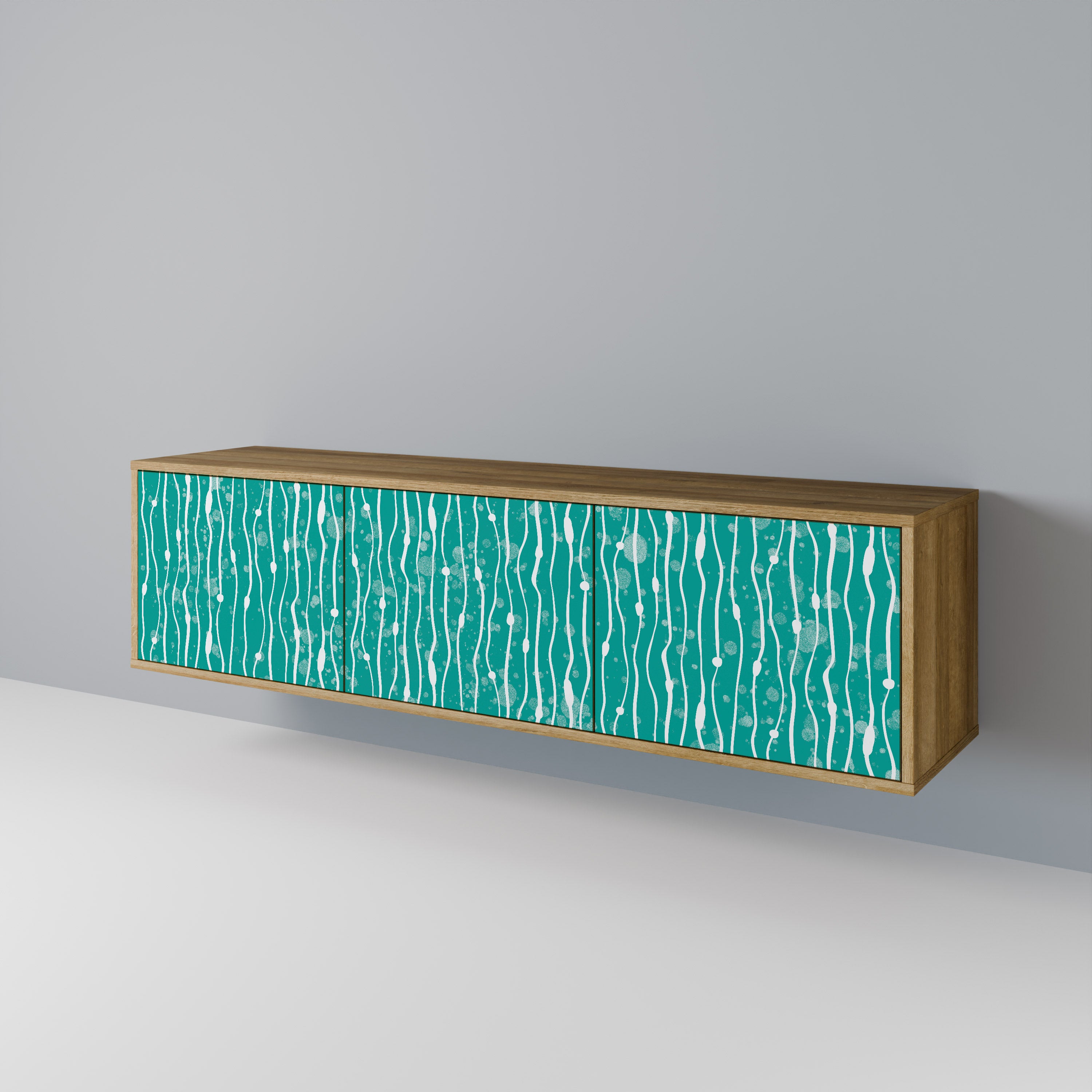 TURQUOISE RAIN 3-türiges TV-Lowboard
