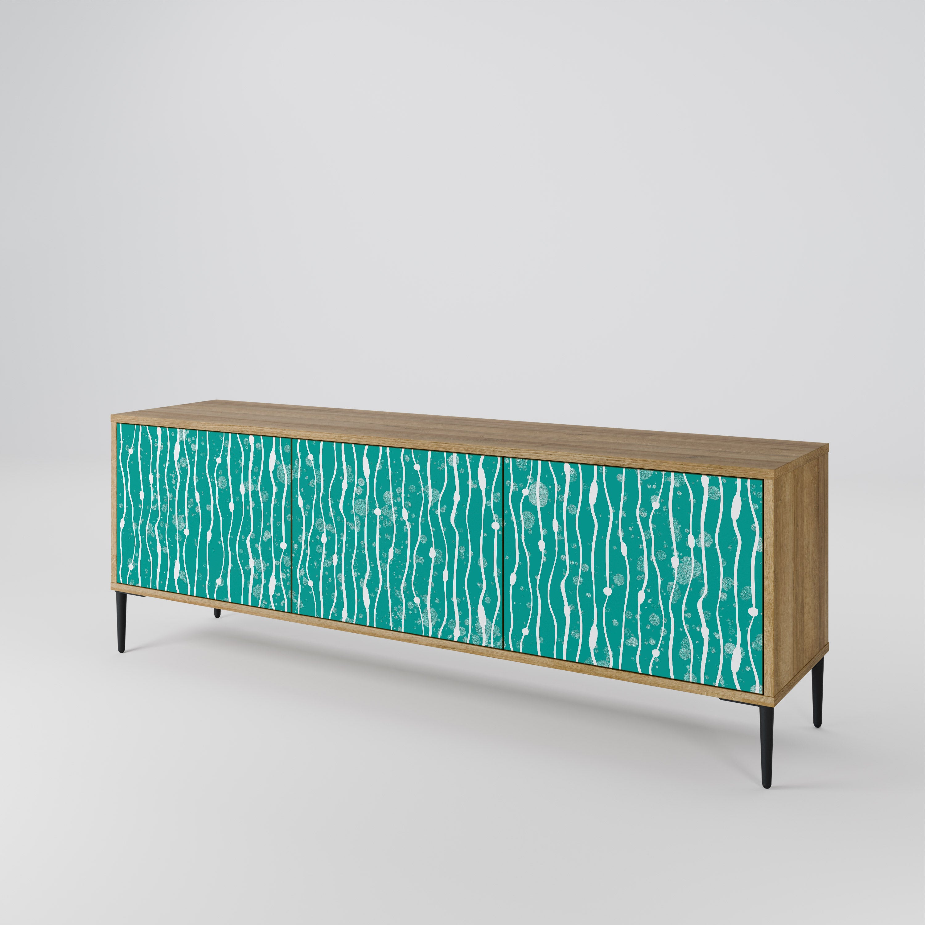 TURQUOISE RAIN 3-türiges TV-Lowboard
