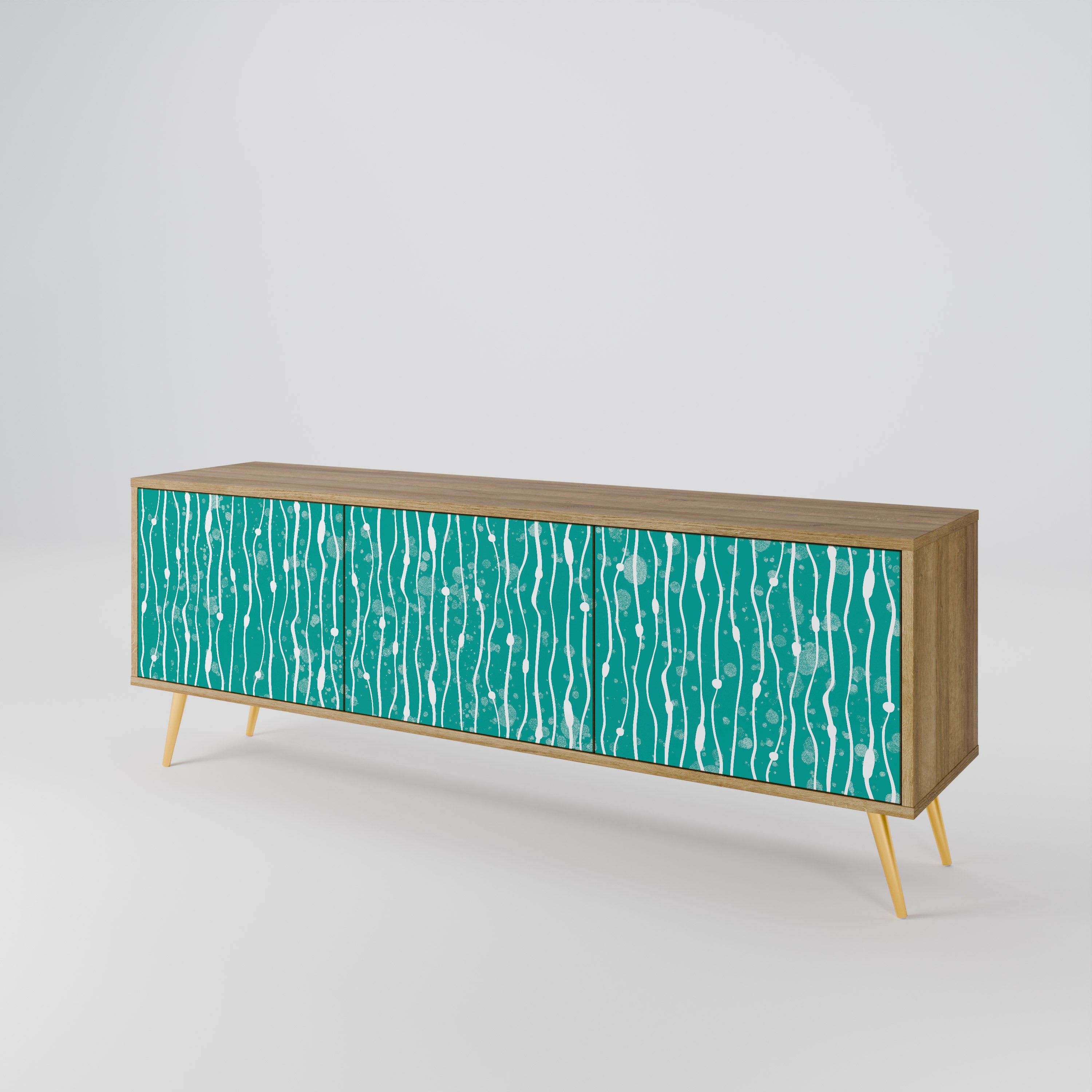 TURQUOISE RAIN 3-türiges TV-Lowboard