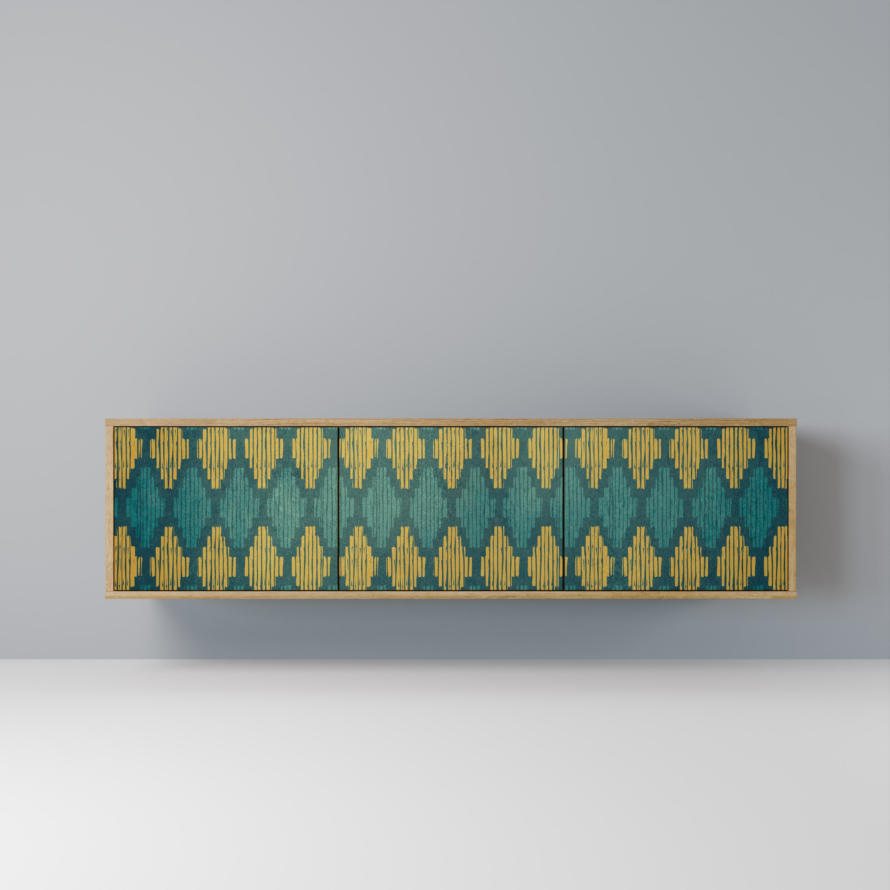 POLYGONS TV-Lowboard mit 3 Türen in Eiche-Optik