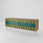 POLYGONS TV-Lowboard mit 3 Türen in Eiche-Optik