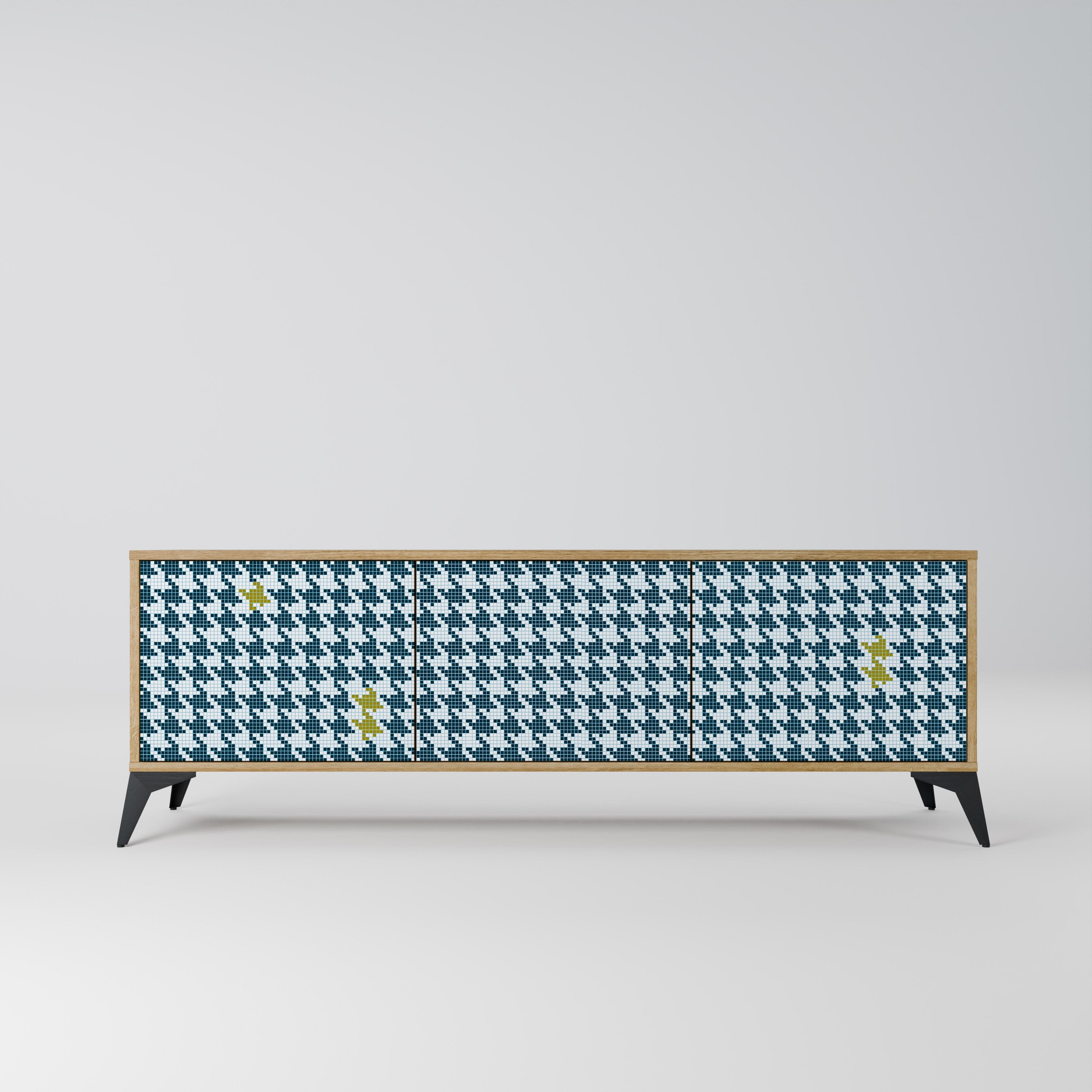 OUT OF CONTEXT TV-Lowboard mit 3 Türen in Eiche-Optik