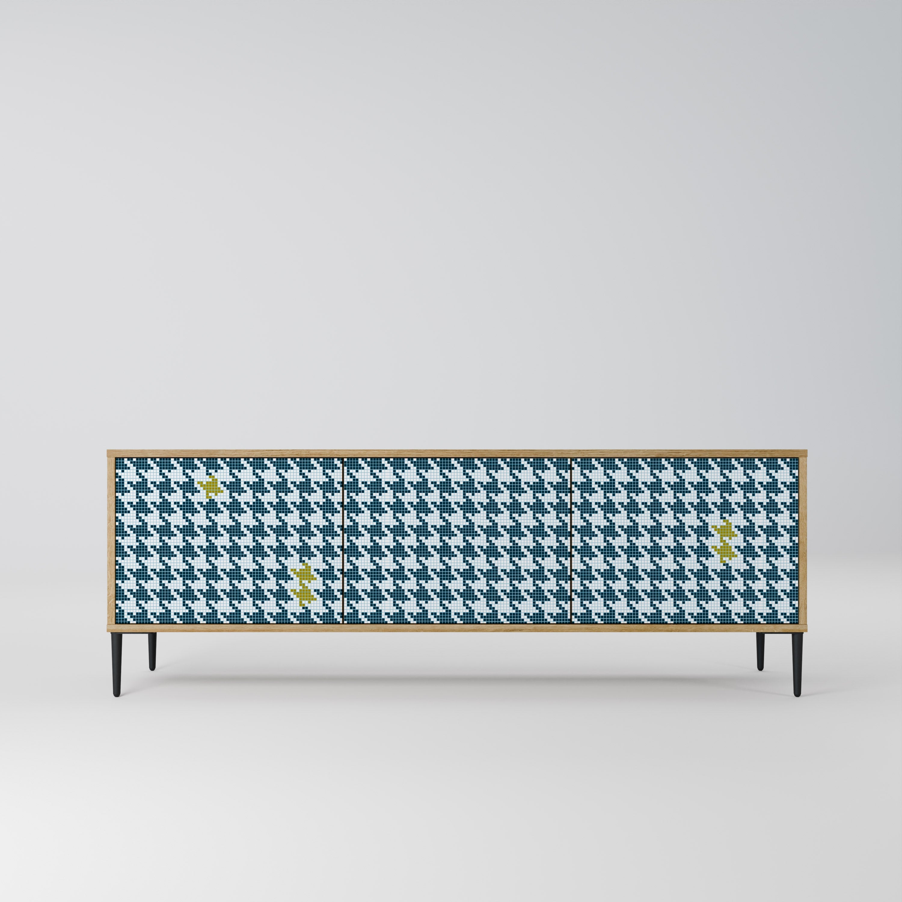 OUT OF CONTEXT TV-Lowboard mit 3 Türen in Eiche-Optik