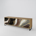 GOLD DUST TV-Lowboard mit 3 Türen in Eiche-Optik