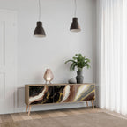 GOLD DUST TV-Lowboard mit 3 Türen in Eiche-Optik