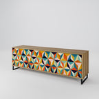 TESSELATE TREASURES TV-Lowboard mit 3 Türen in Eiche-Optik