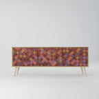 PAINTED SQUARES TV-Lowboard mit 3 Türen in Eiche-Optik