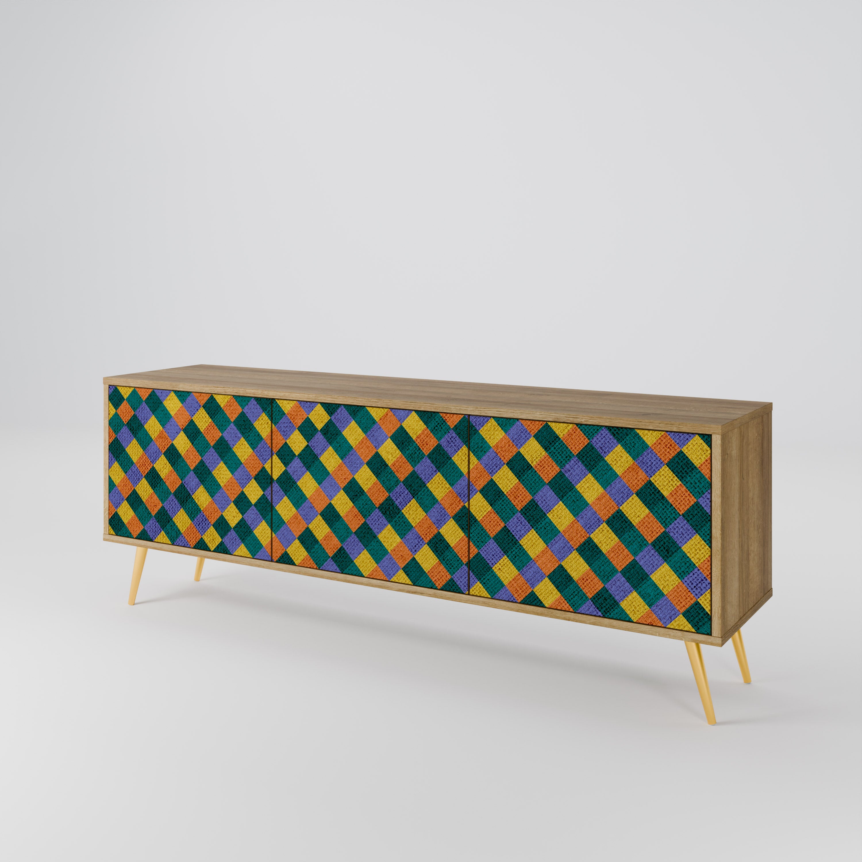 PAINTED SQUARES MIX 3-türiges TV-Lowboard