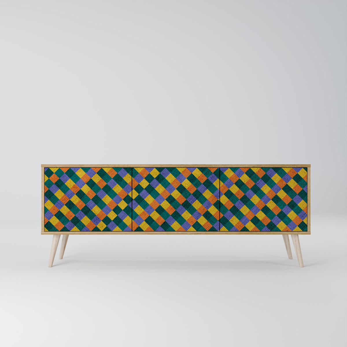 PAINTED SQUARES MIX 3-türiges TV-Lowboard