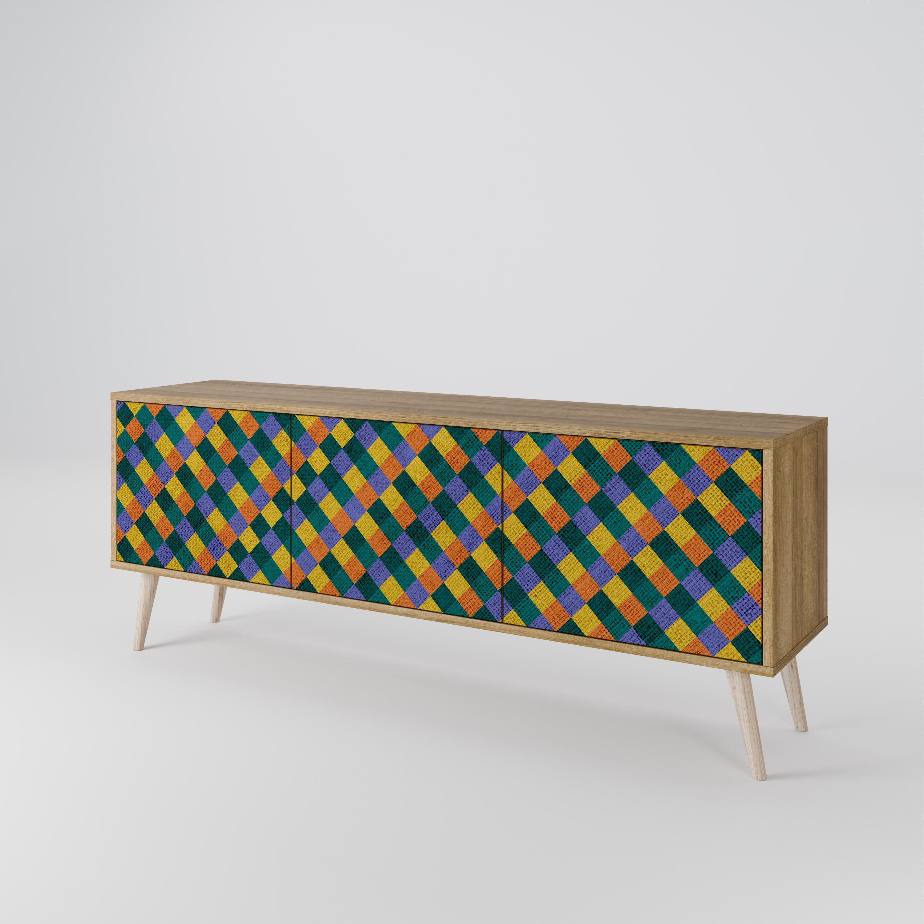 PAINTED SQUARES MIX 3-türiges TV-Lowboard