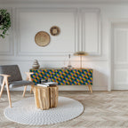 PAINTED SQUARES MIX TV-Lowboard mit 3 Türen in Eiche-Optik