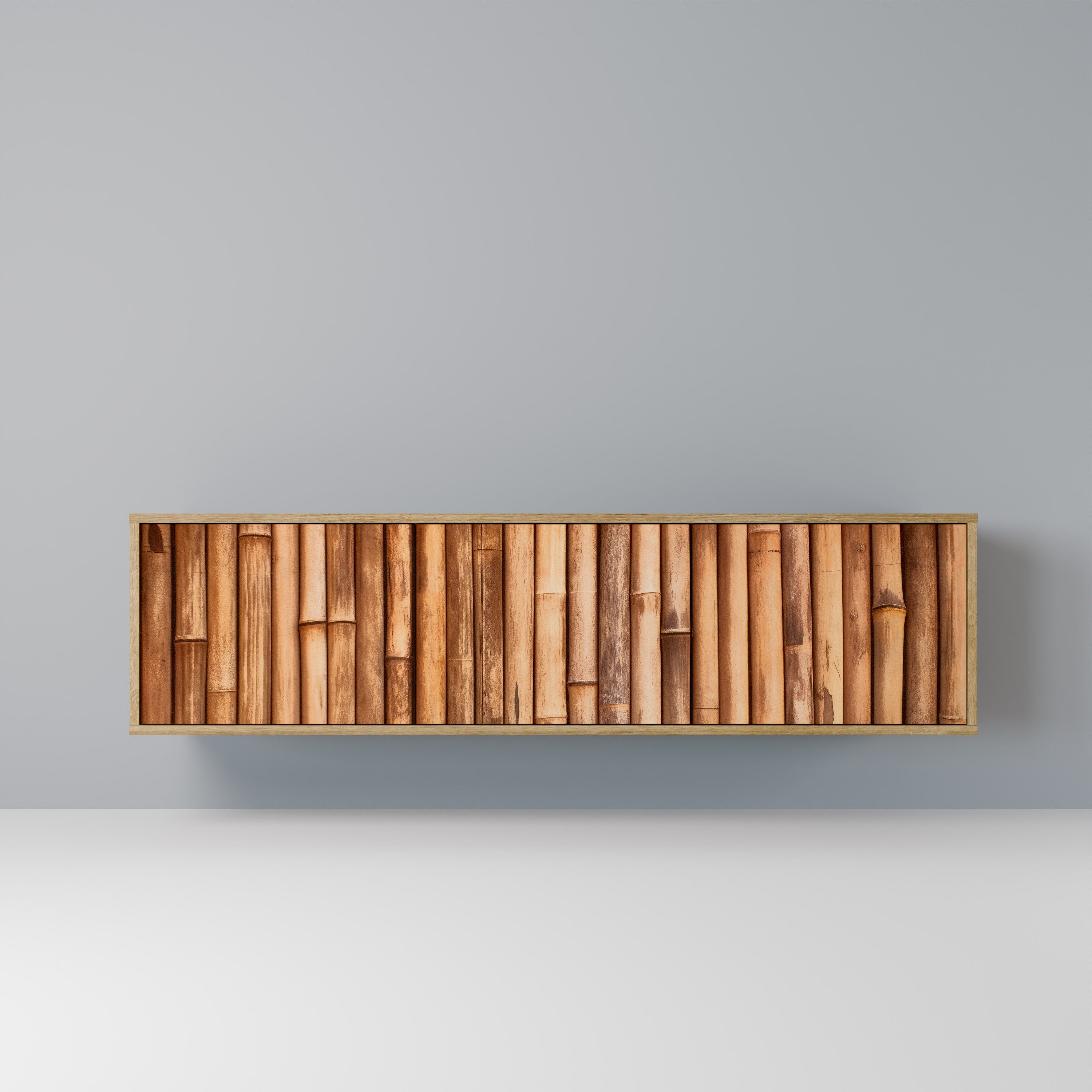 NATURAL WOOD TV-Lowboard mit 3 Türen in Eiche-Optik