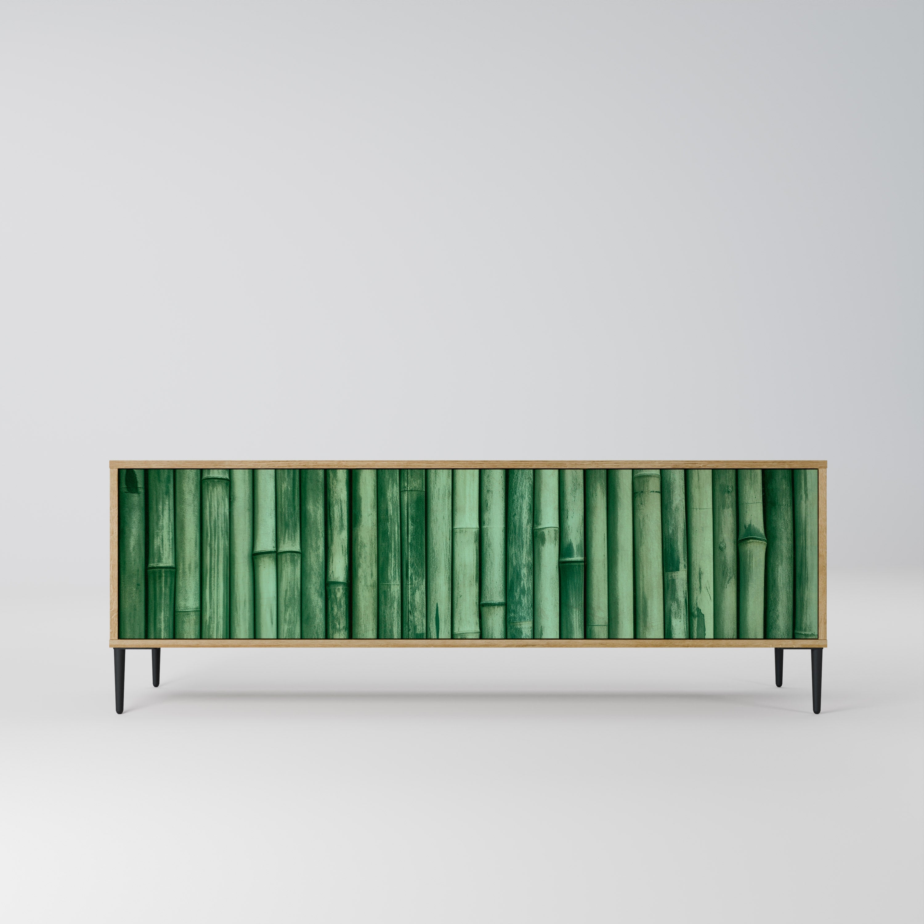 NATURAL GREEN TV-Lowboard mit 3 Türen in Eiche-Optik