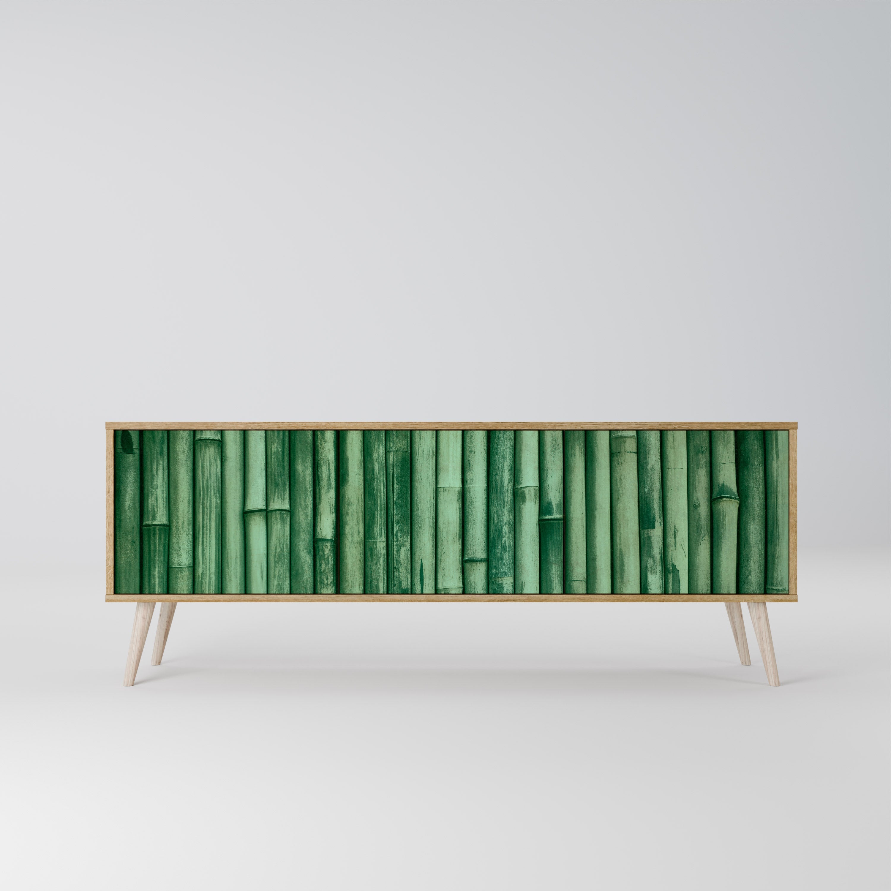 NATURAL GREEN TV-Lowboard mit 3 Türen in Eiche-Optik