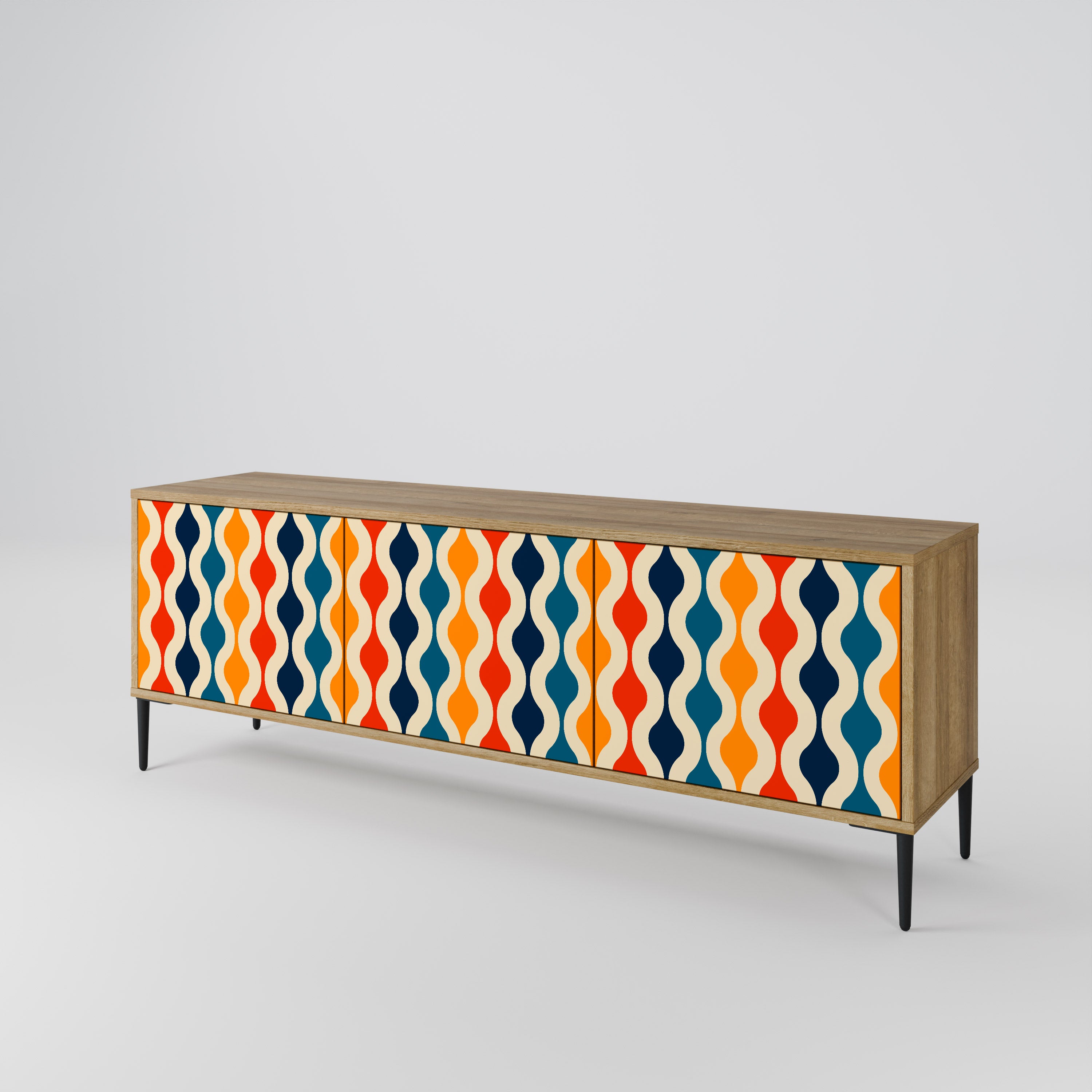 COLORFUL NOSTALGIA 3-Door TV Cabinet