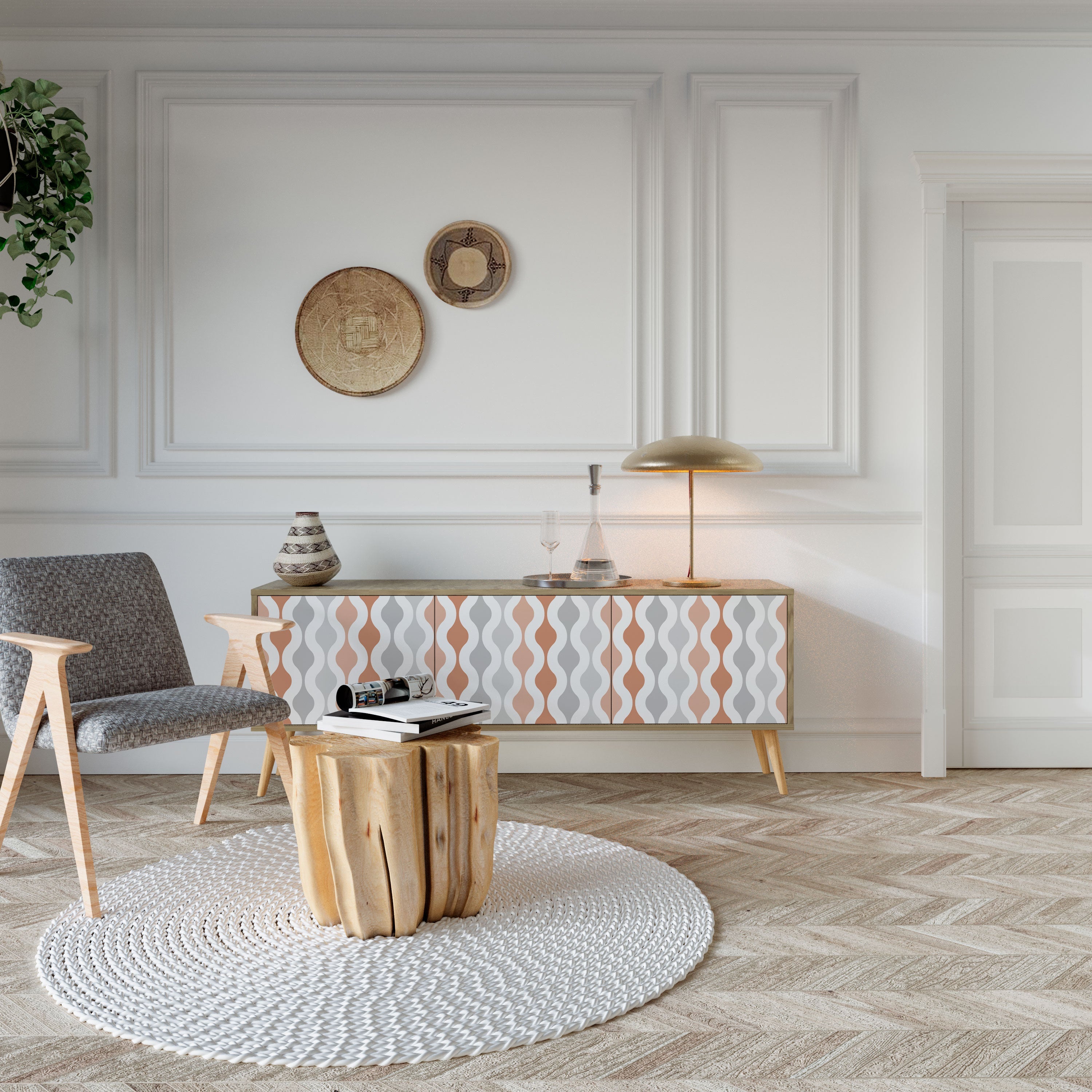 HAZY NOSTALGIA TV-Lowboard mit 3 Türen in Eiche-Optik