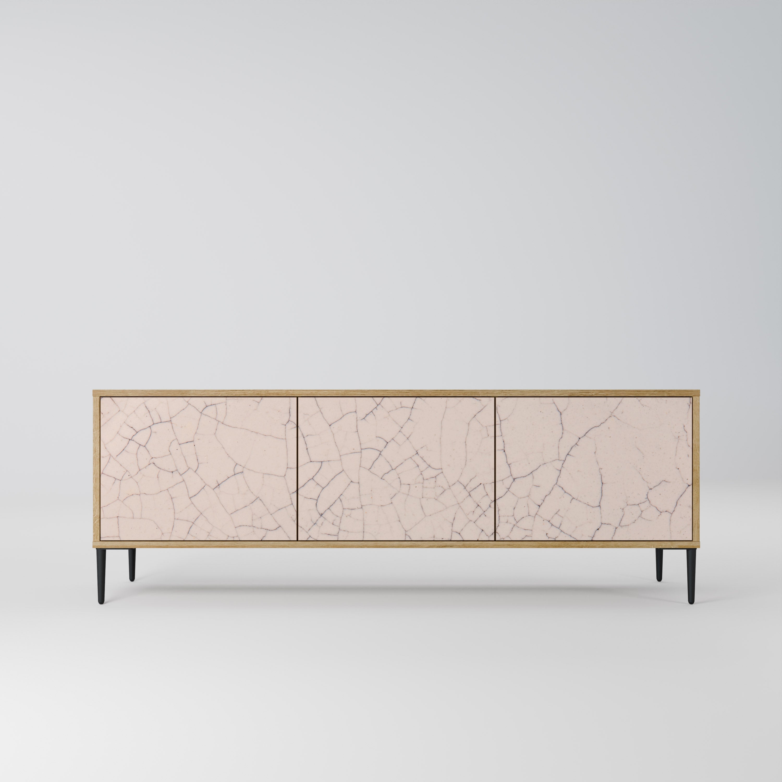 CERAMIC TEXTURE TV-Lowboard mit 3 Türen in Eiche-Optik