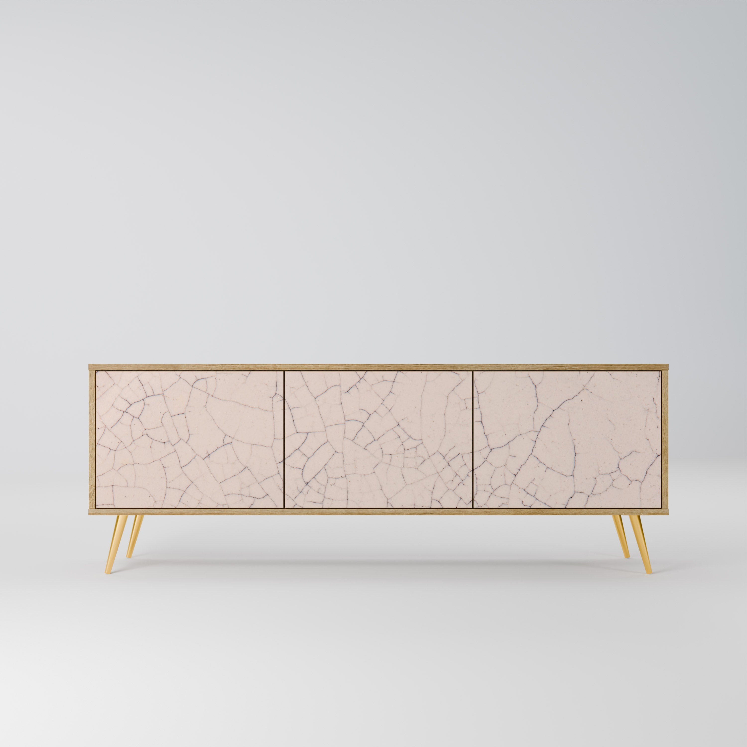 CERAMIC TEXTURE TV-Lowboard mit 3 Türen in Eiche-Optik