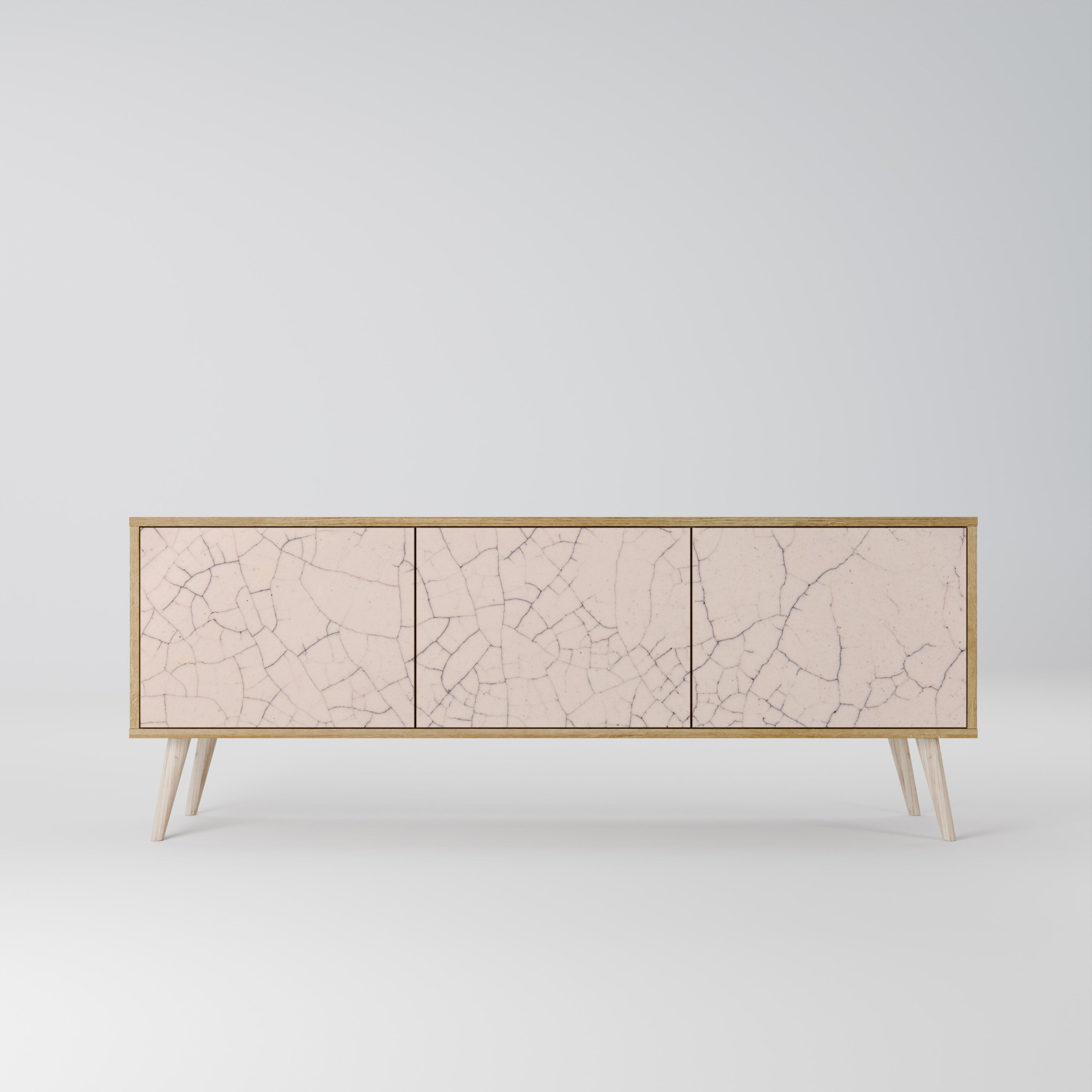 CERAMIC TEXTURE TV-Lowboard mit 3 Türen in Eiche-Optik