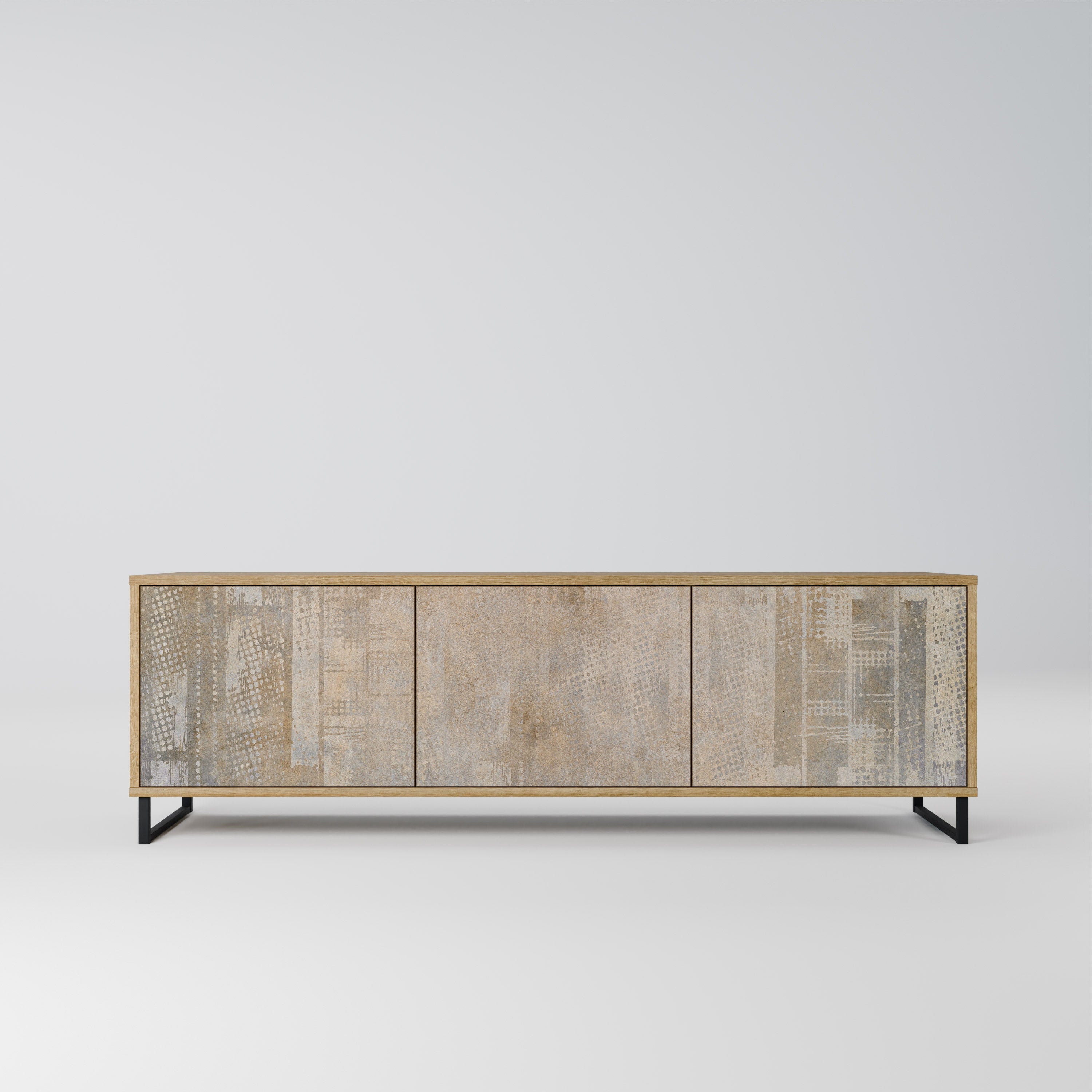 SCREEN ERROR TV-Lowboard mit 3 Türen in Eiche-Optik