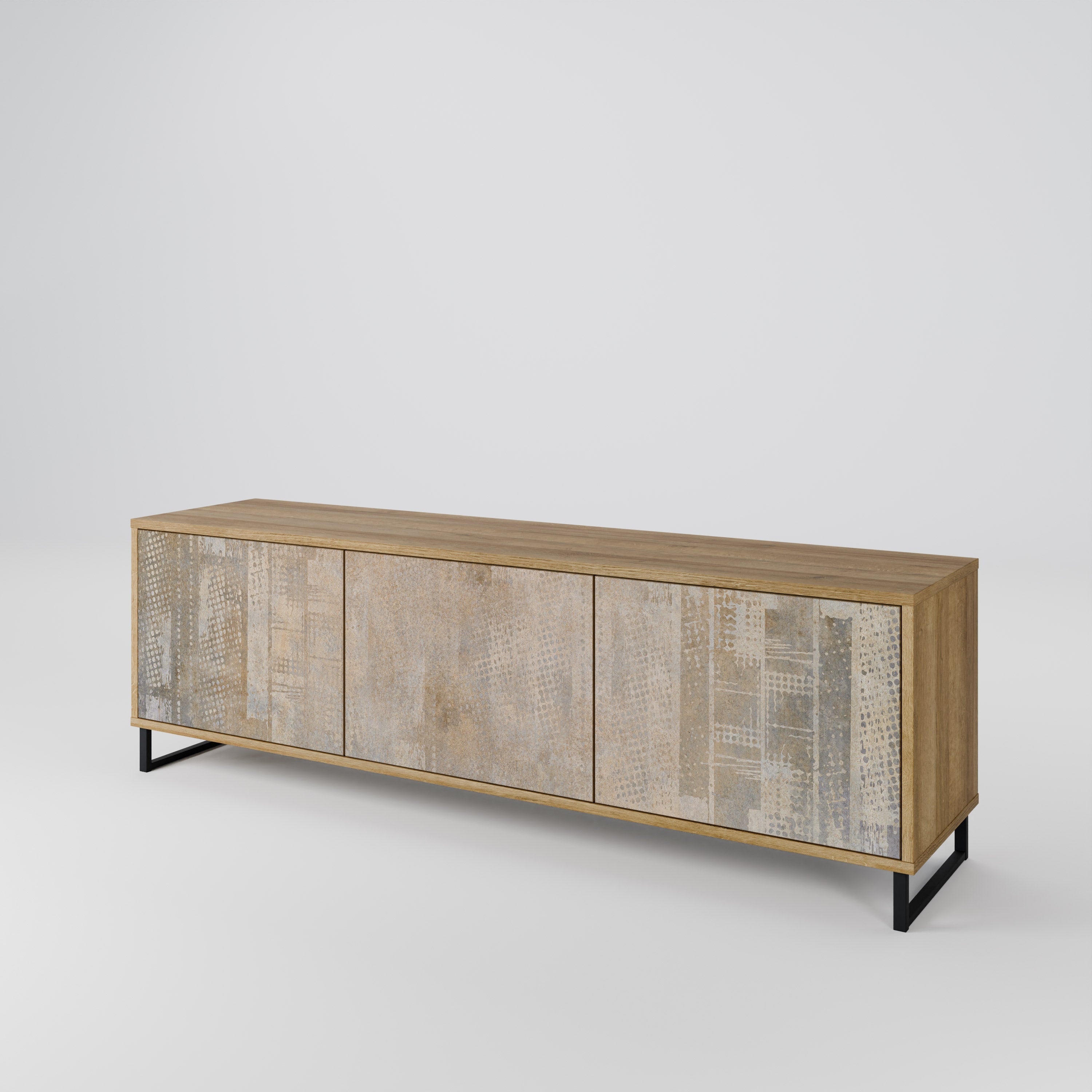 SCREEN ERROR TV-Lowboard mit 3 Türen in Eiche-Optik