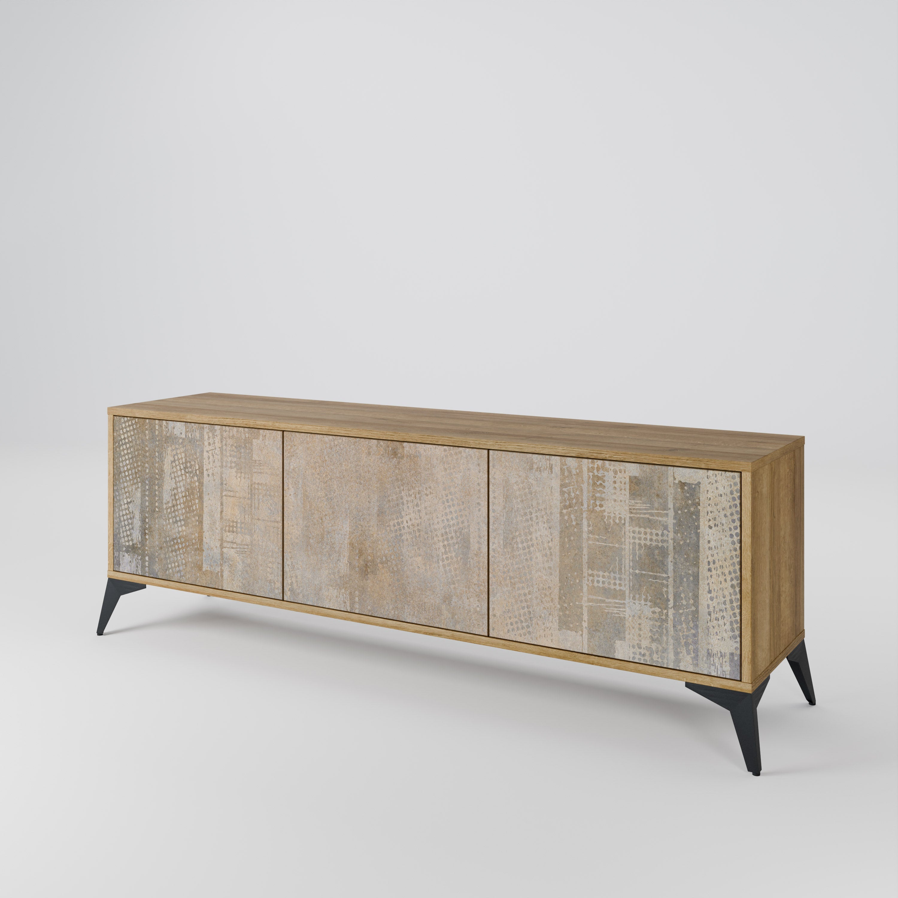 SCREEN ERROR TV-Lowboard mit 3 Türen in Eiche-Optik