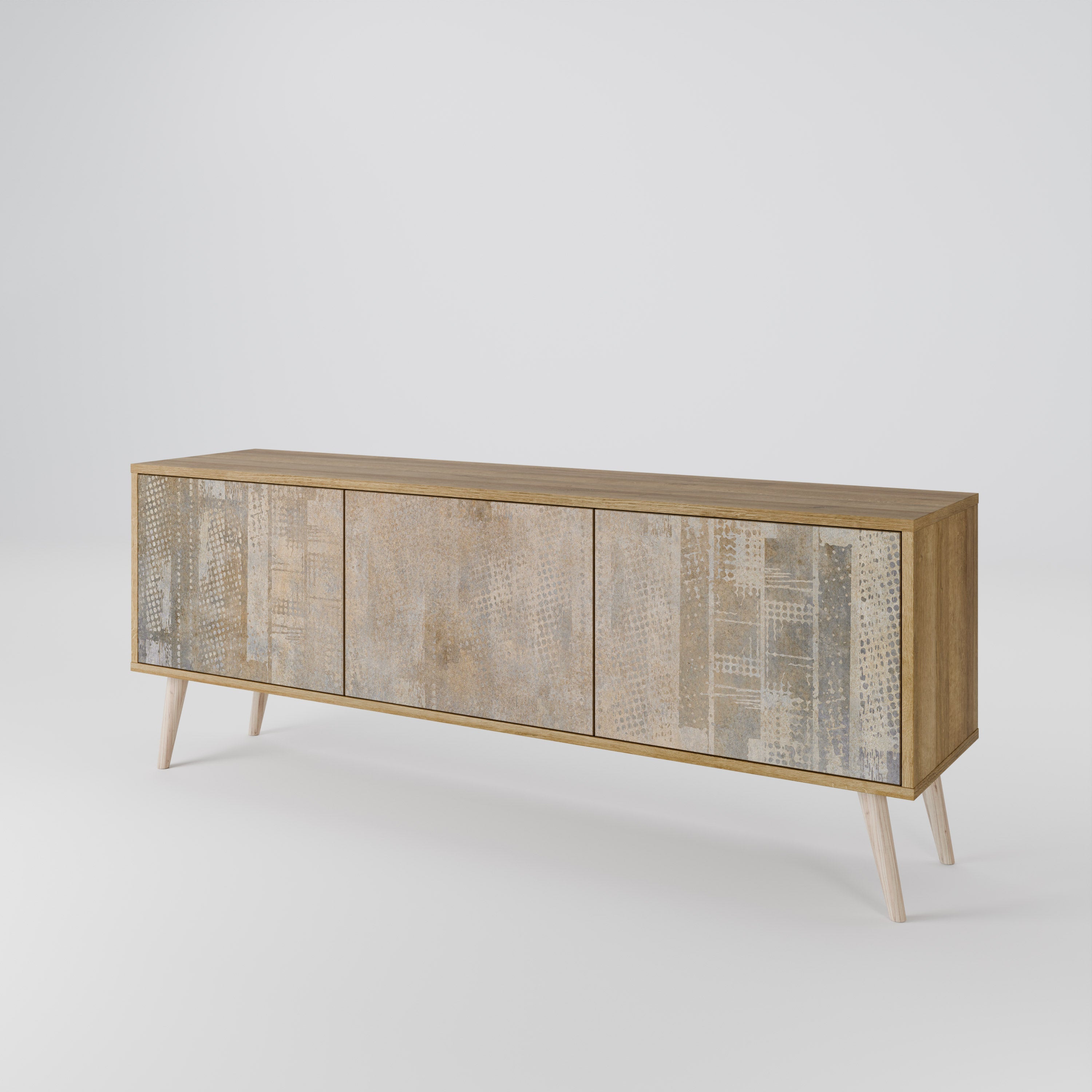 SCREEN ERROR TV-Lowboard mit 3 Türen in Eiche-Optik