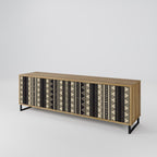 AZTEC TV-Lowboard mit 3 Türen in Eiche-Optik