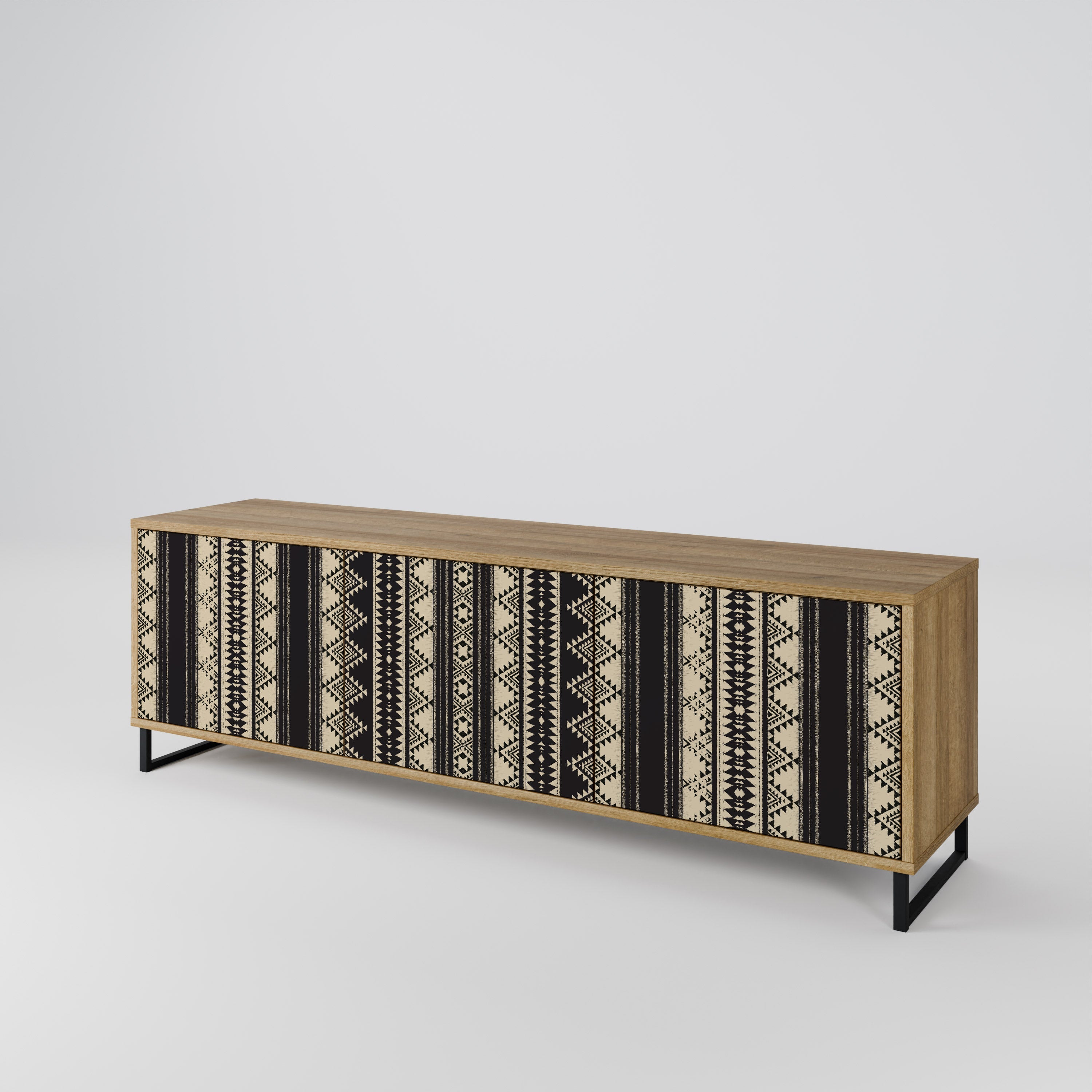 AZTEC TV-Lowboard mit 3 Türen in Eiche-Optik