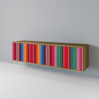 ETHNIC MEXICAN TV-Lowboard mit 3 Türen in Eiche-Optik