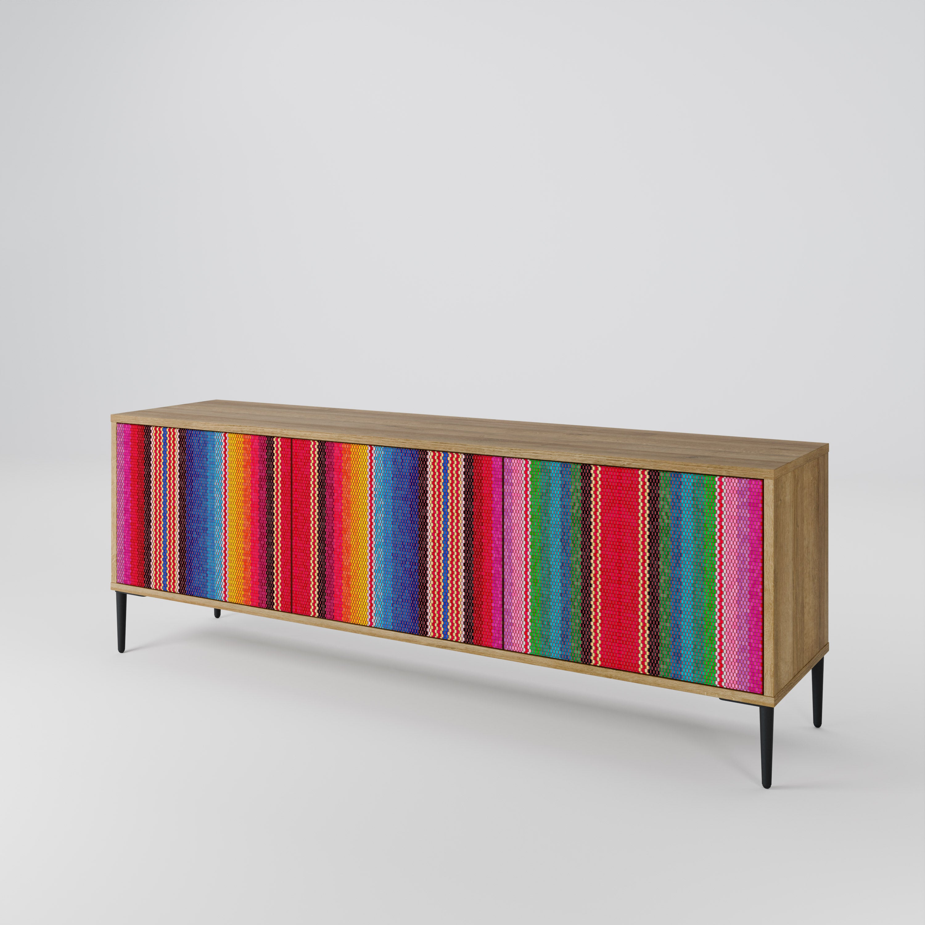 ETHNIC MEXICAN 3-Door TV Cabinet