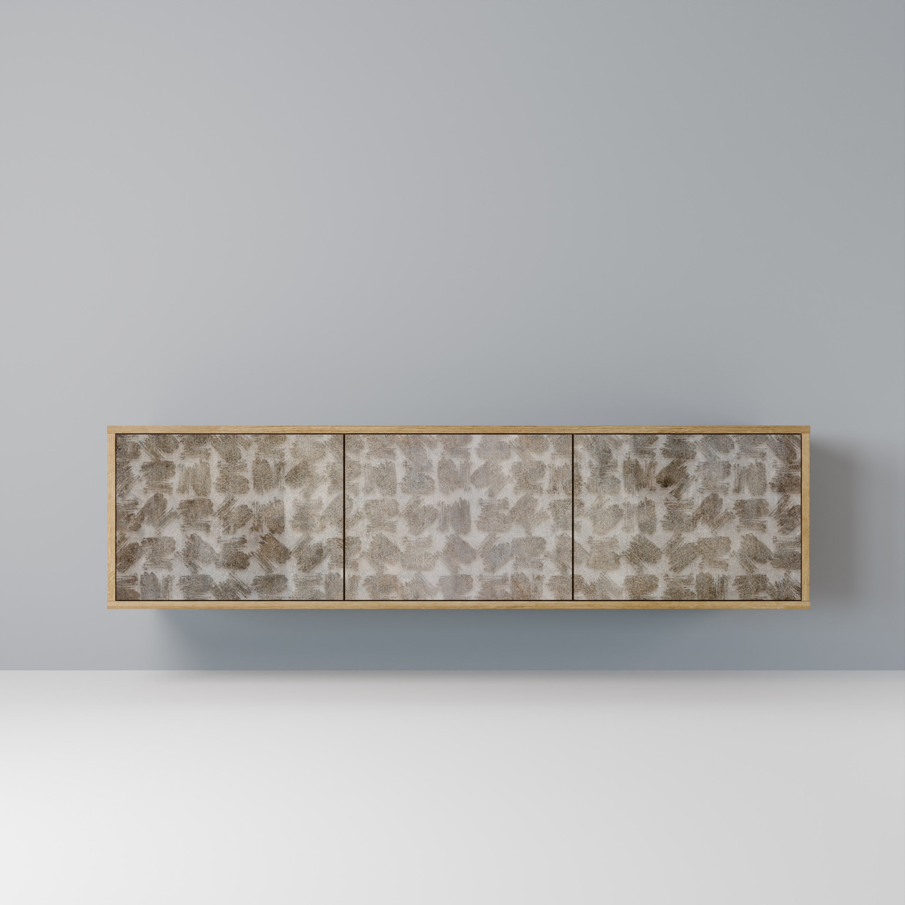 SLIGHTLY BLURRED TV-Lowboard mit 3 Türen in Eiche-Optik